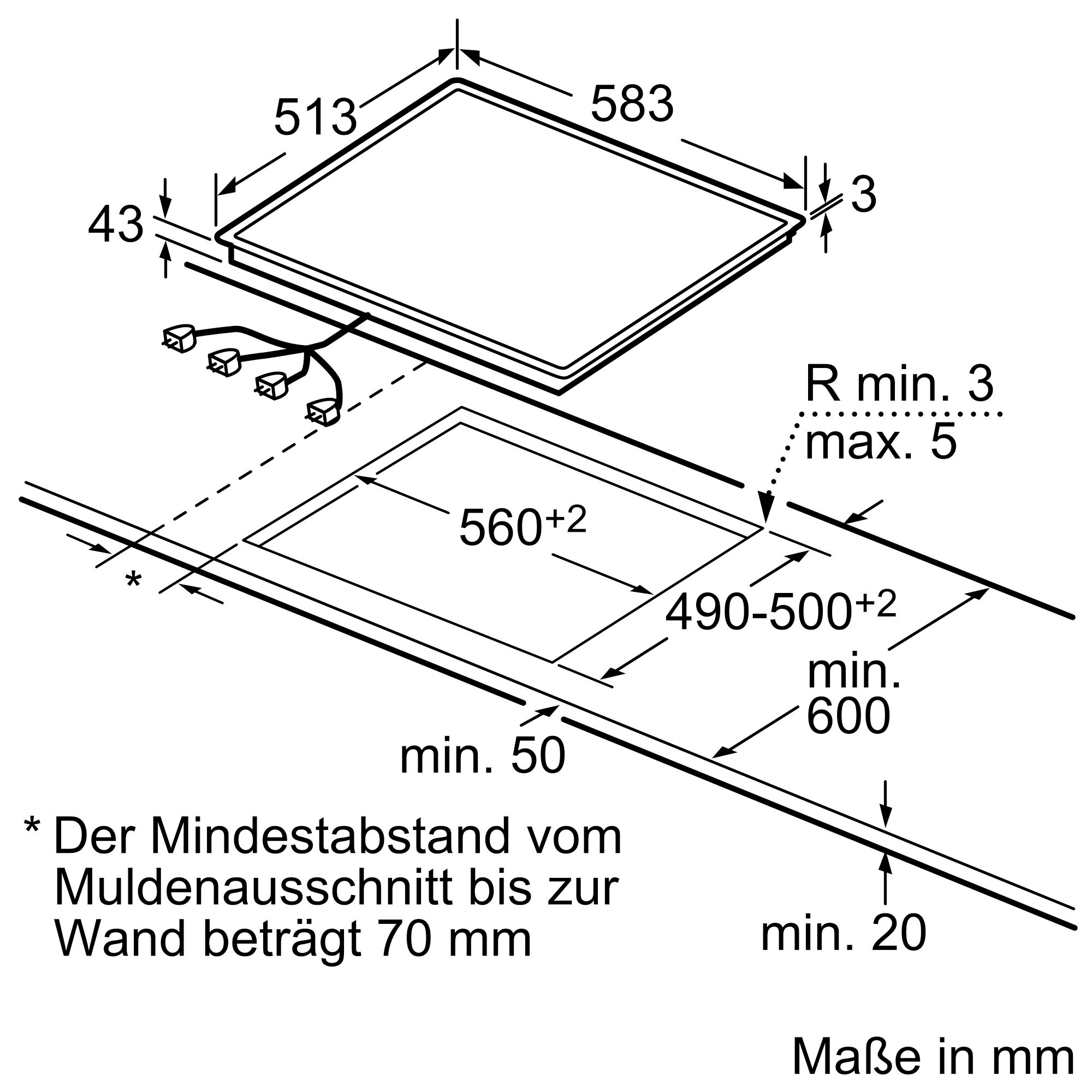 Constructa Elektro-Herd-Set »CH3M51053«, mit Teleskopauszug nachrüstbar, Hydrolyse