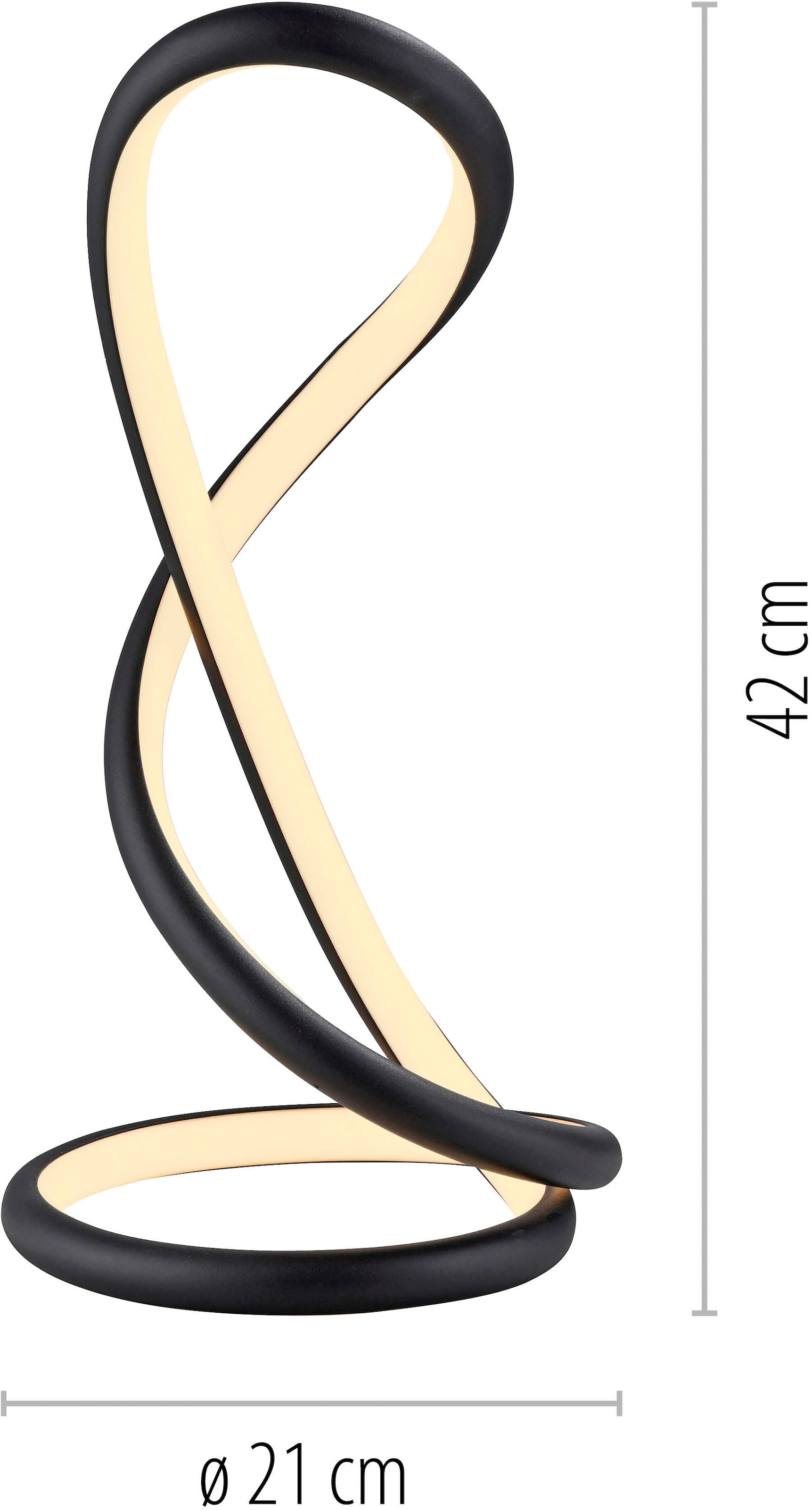 Paul Neuhaus LED Tischleuchte »TWIST« LED-Board 1 Stk. Warmweiß Schnurdimmer