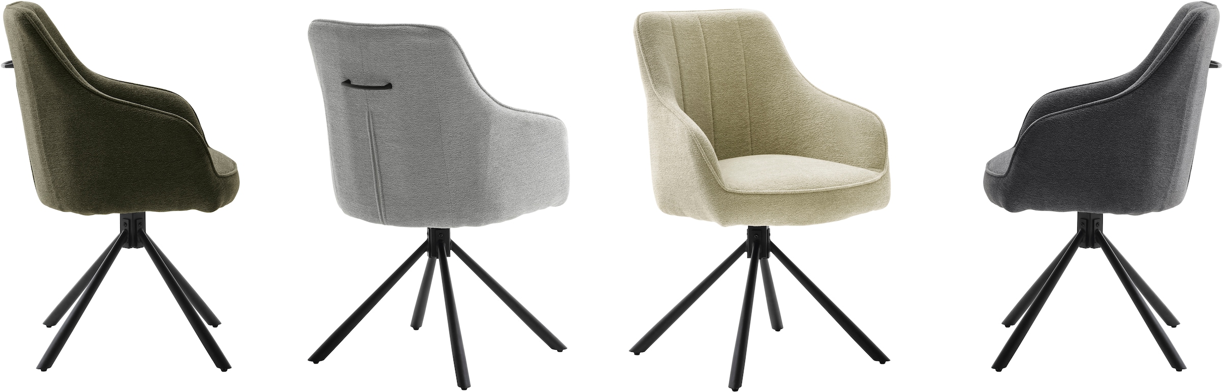 MCA furniture Esszimmerstuhl »KASAMA« () (2er-Set), 180° drehbar, Belastbarkeit120 kg, Sitzhöhe ca. 51 cm