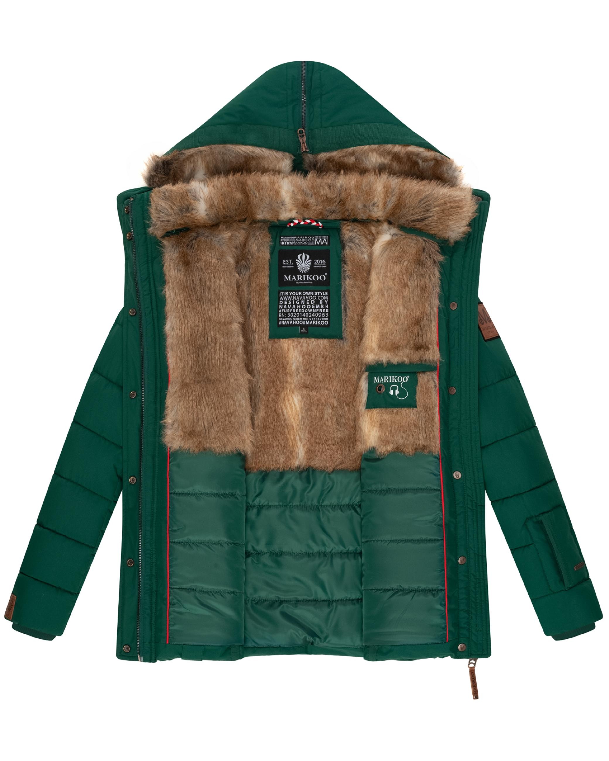 Marikoo Winterjacke »Winterjacke Nekoo«, mit Kapuze, stylische Damen Steppjacke mit großer Kapuze