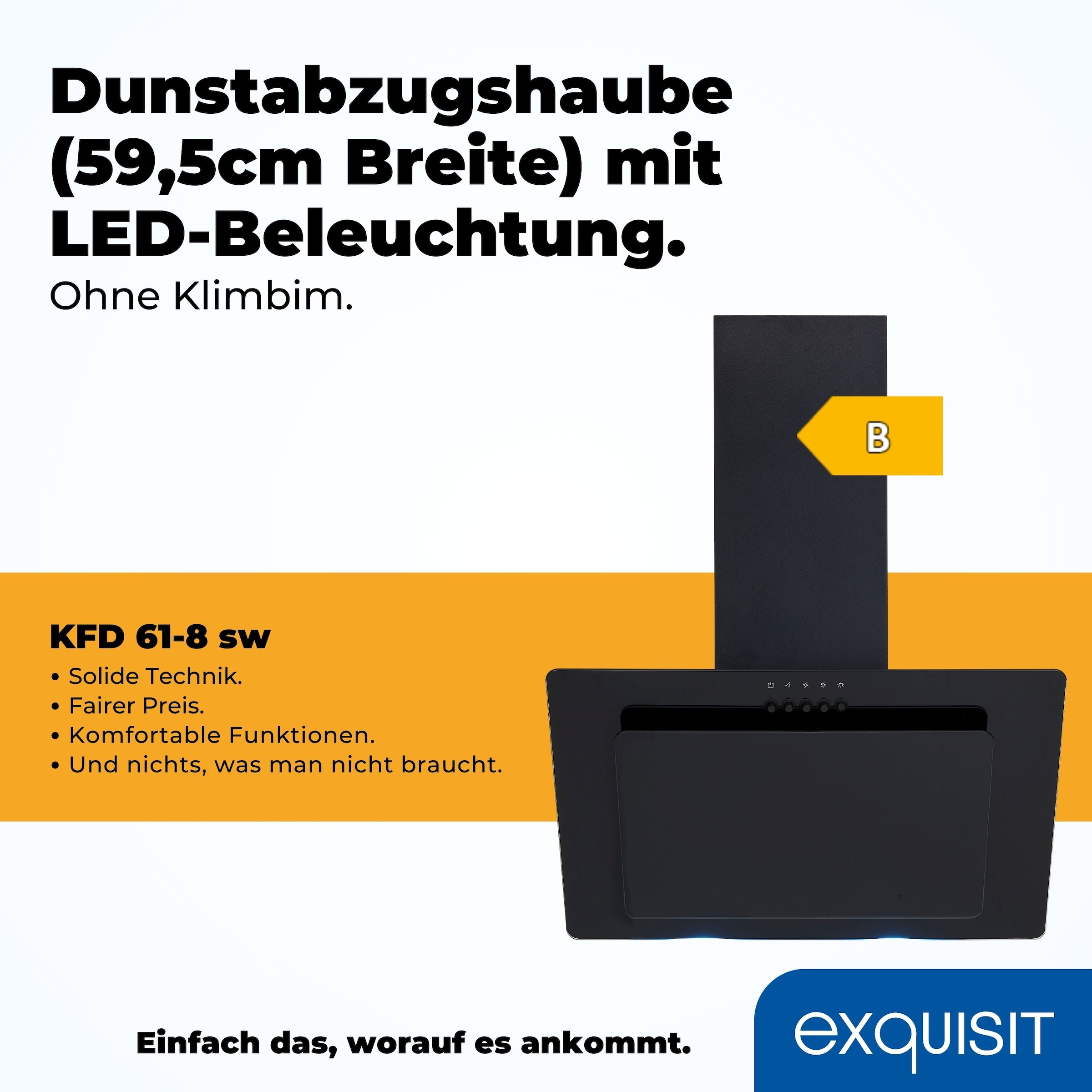 exquisit Kopffreihaube »KFD 61-8sw«