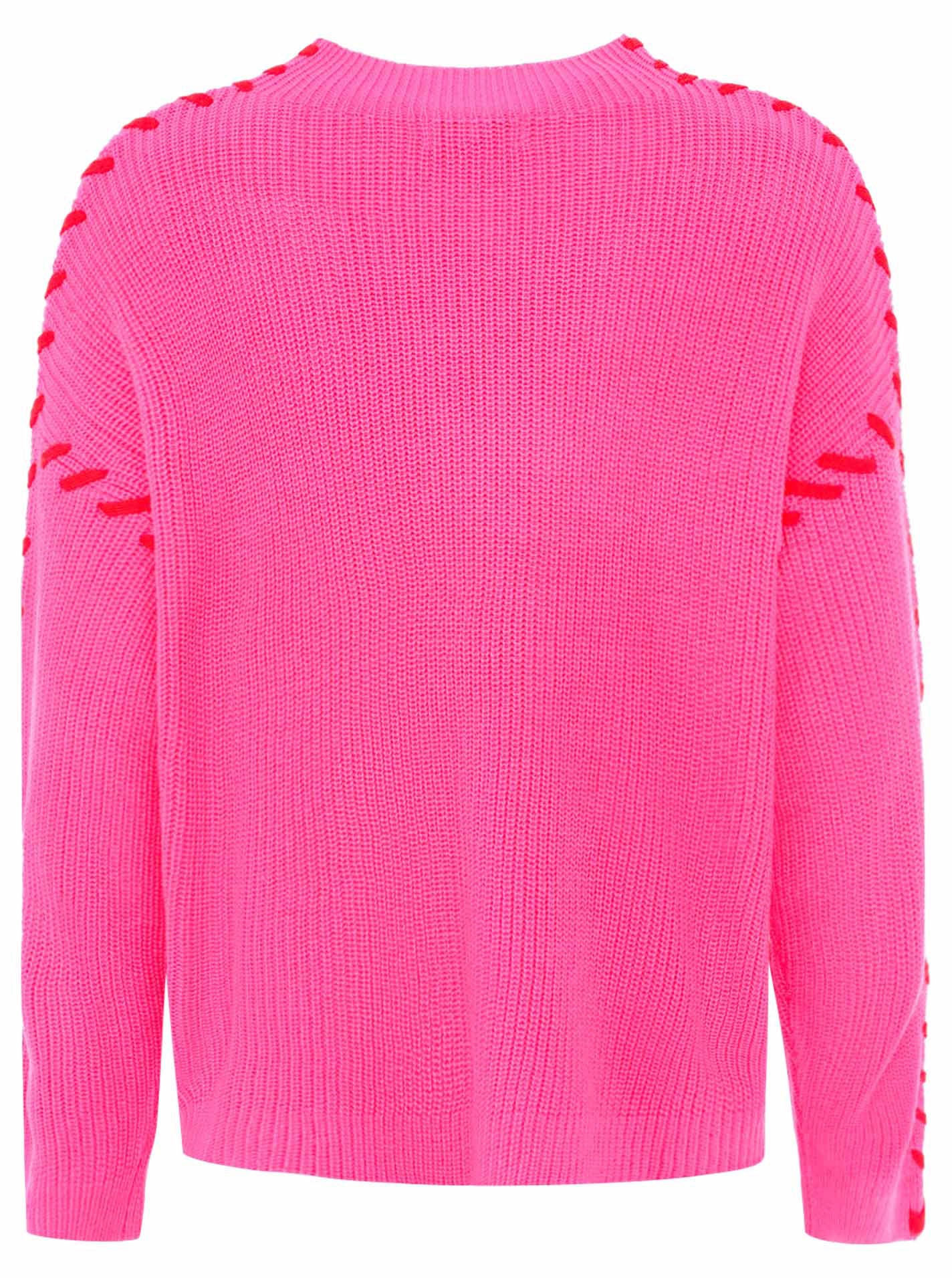 Zwillingsherz Strickpullover »"Stitching"«, mit kontrastfarbigen Nähten und Herz, mit Wollanteil