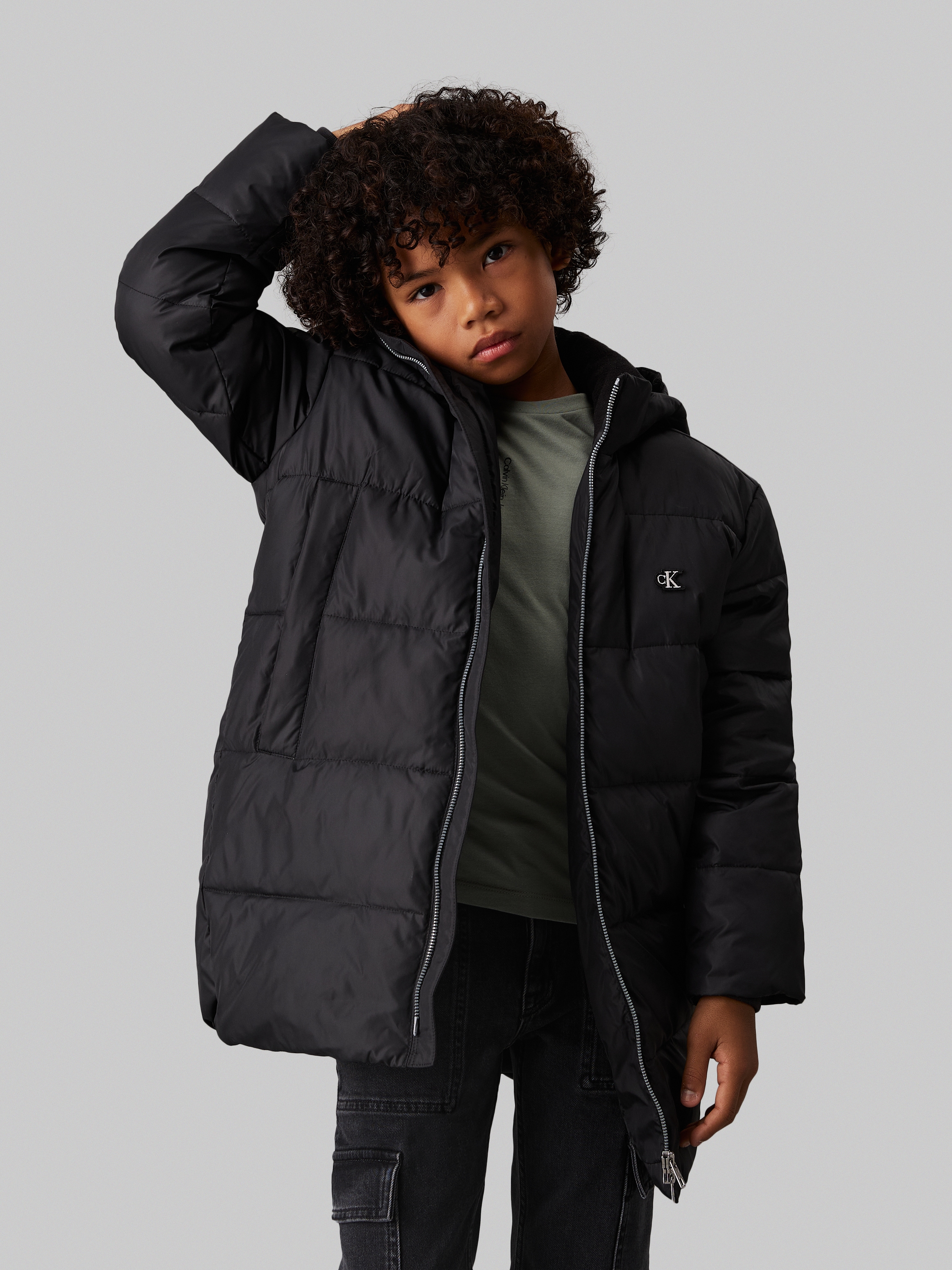 Parka »Essential Parka Puffer«, mit Kapuze, für Kinder bis 16 Jahre und mit Logopatch