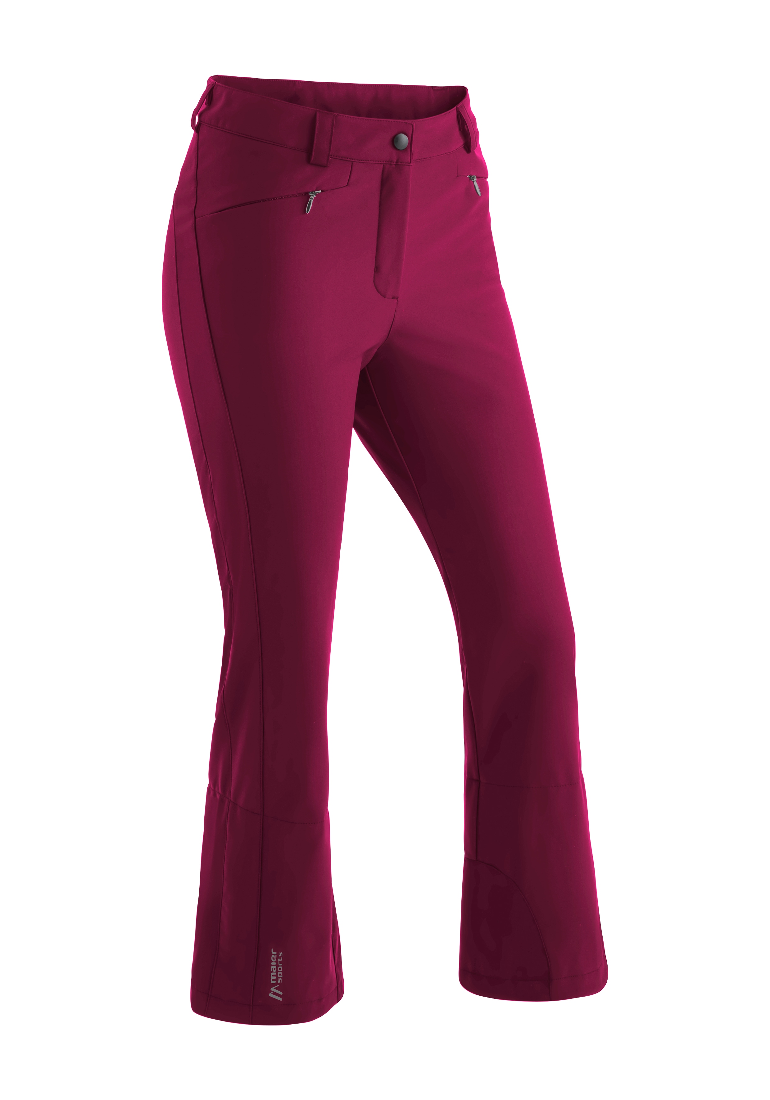 Maier Sports Damen Skihose »Mary« Eng geschnittene Softshellhose in femininer in pink, Größe 52