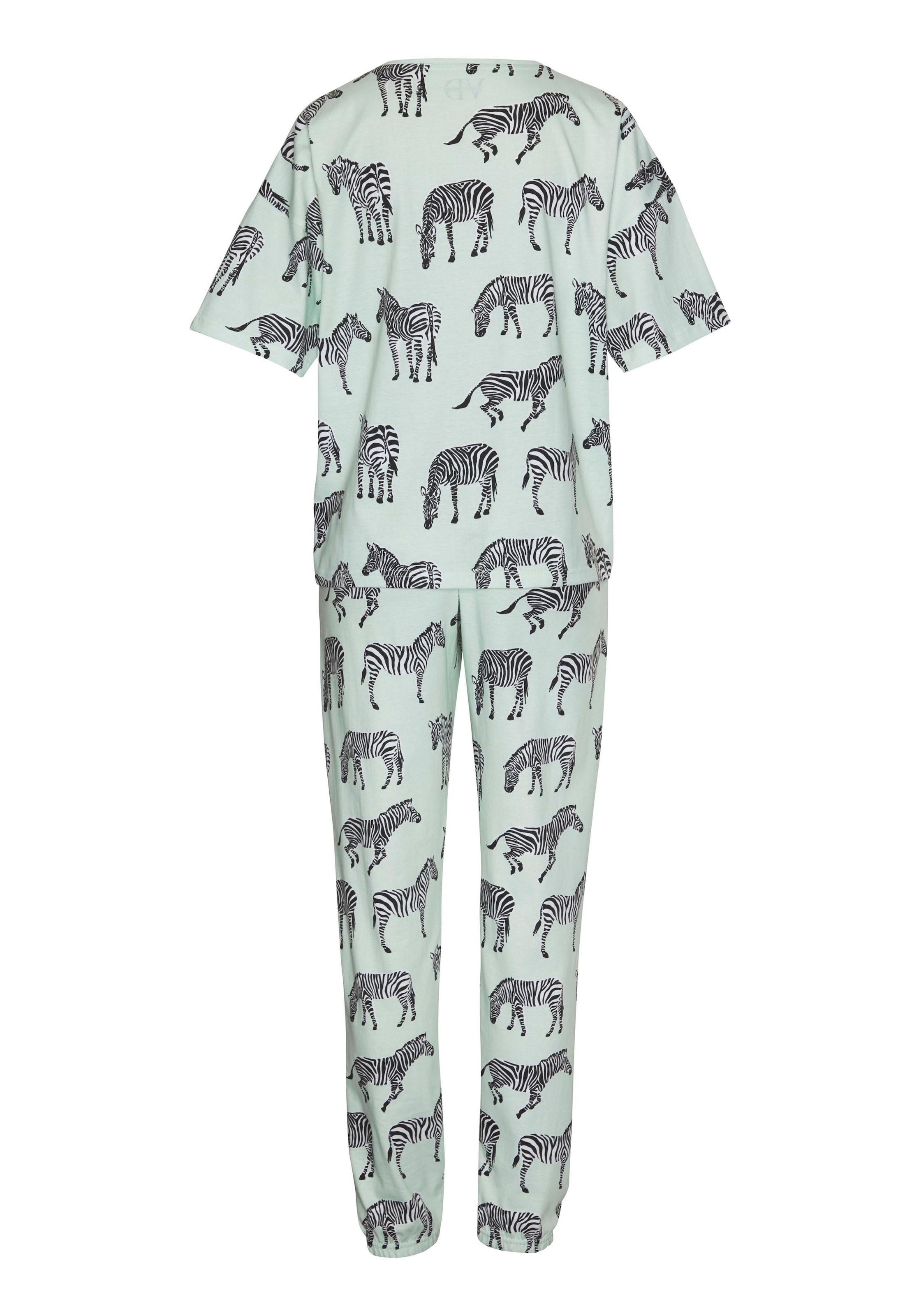 Vivance Dreams Pyjama, (2 tlg.), mt Animal Alloverprint