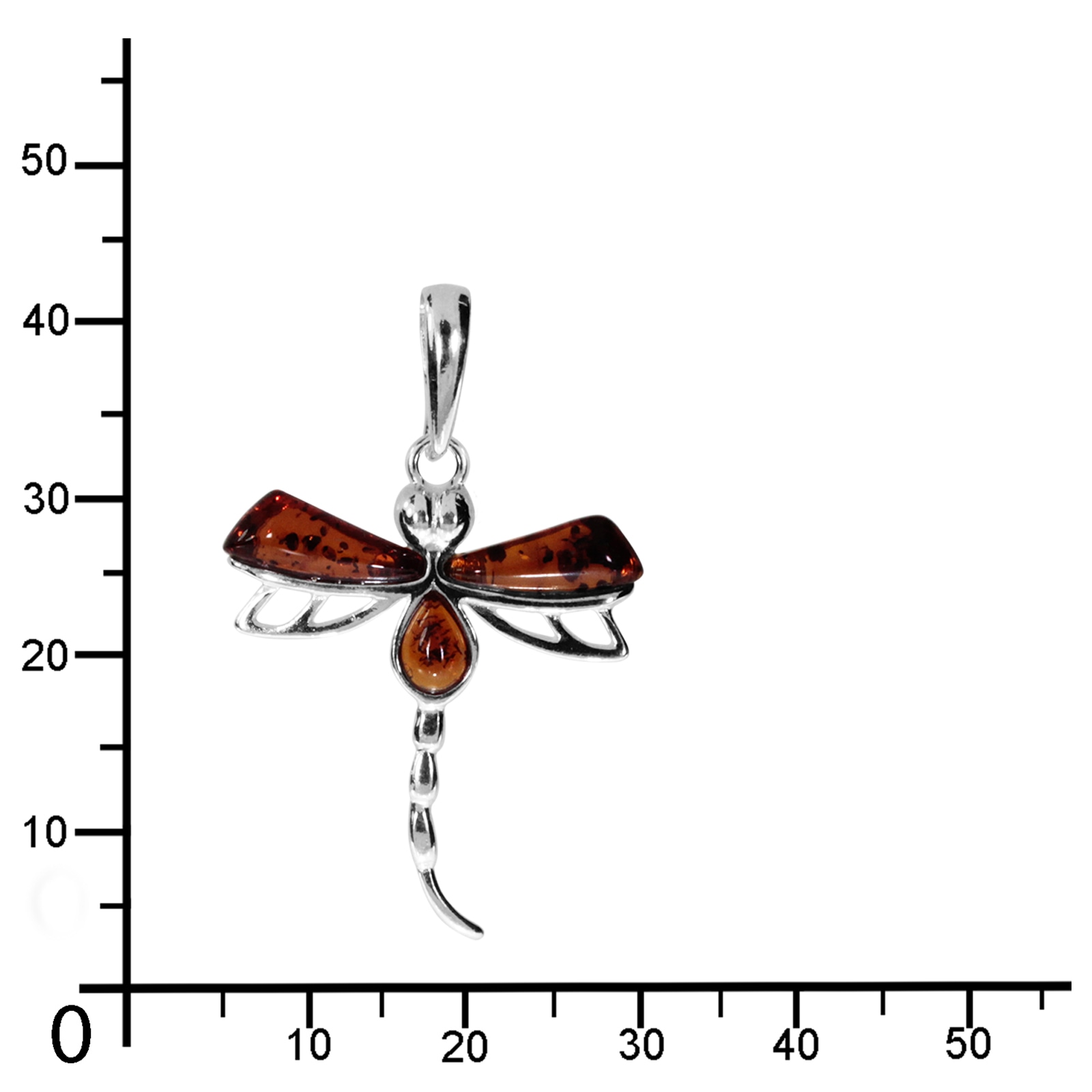OSTSEE-SCHMUCK Kettenanhänger »- Libelle - Silber 925/000 - Bernstein«