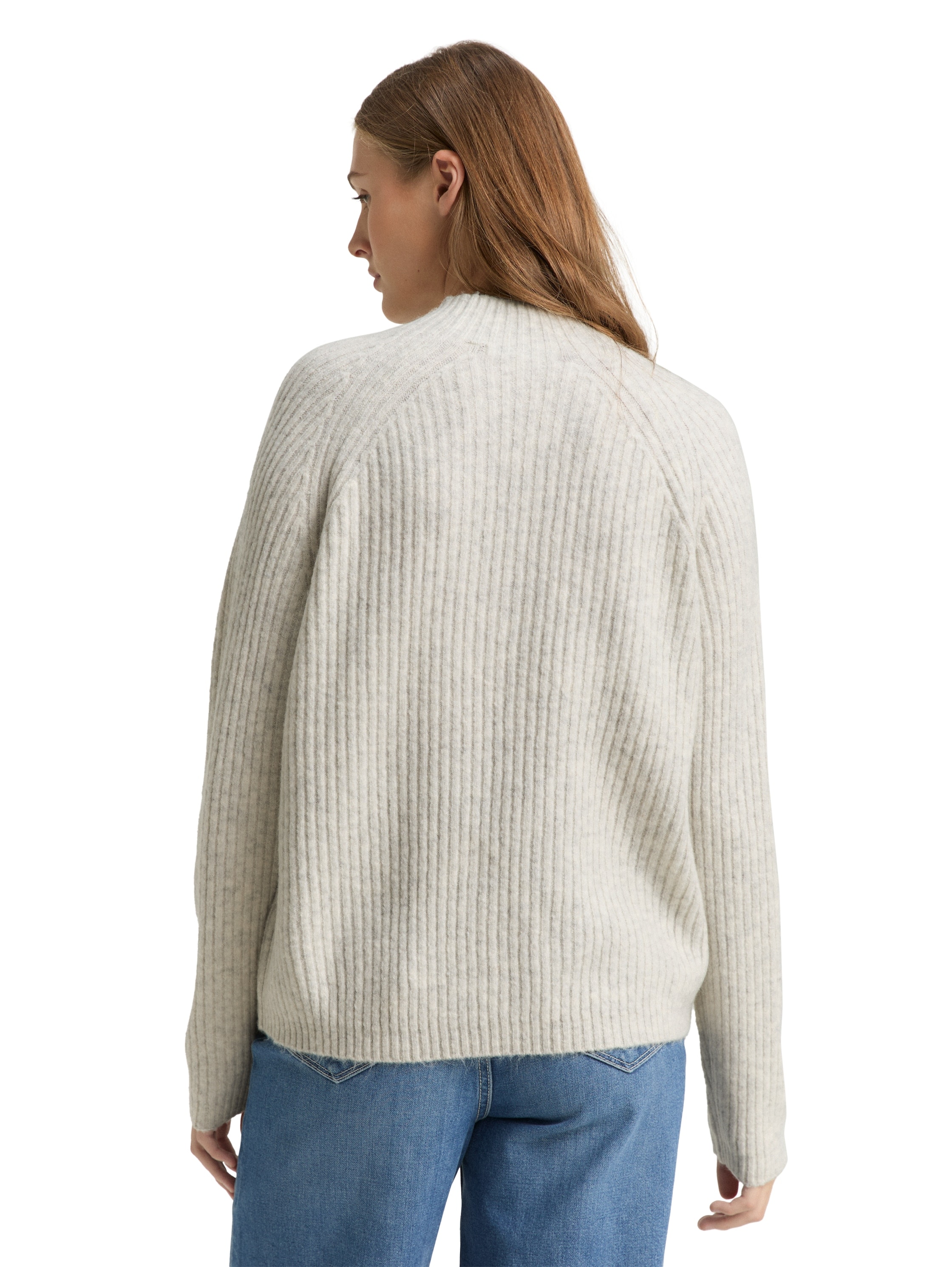TOM TAILOR Denim Strickpullover , mit Stehkragen
