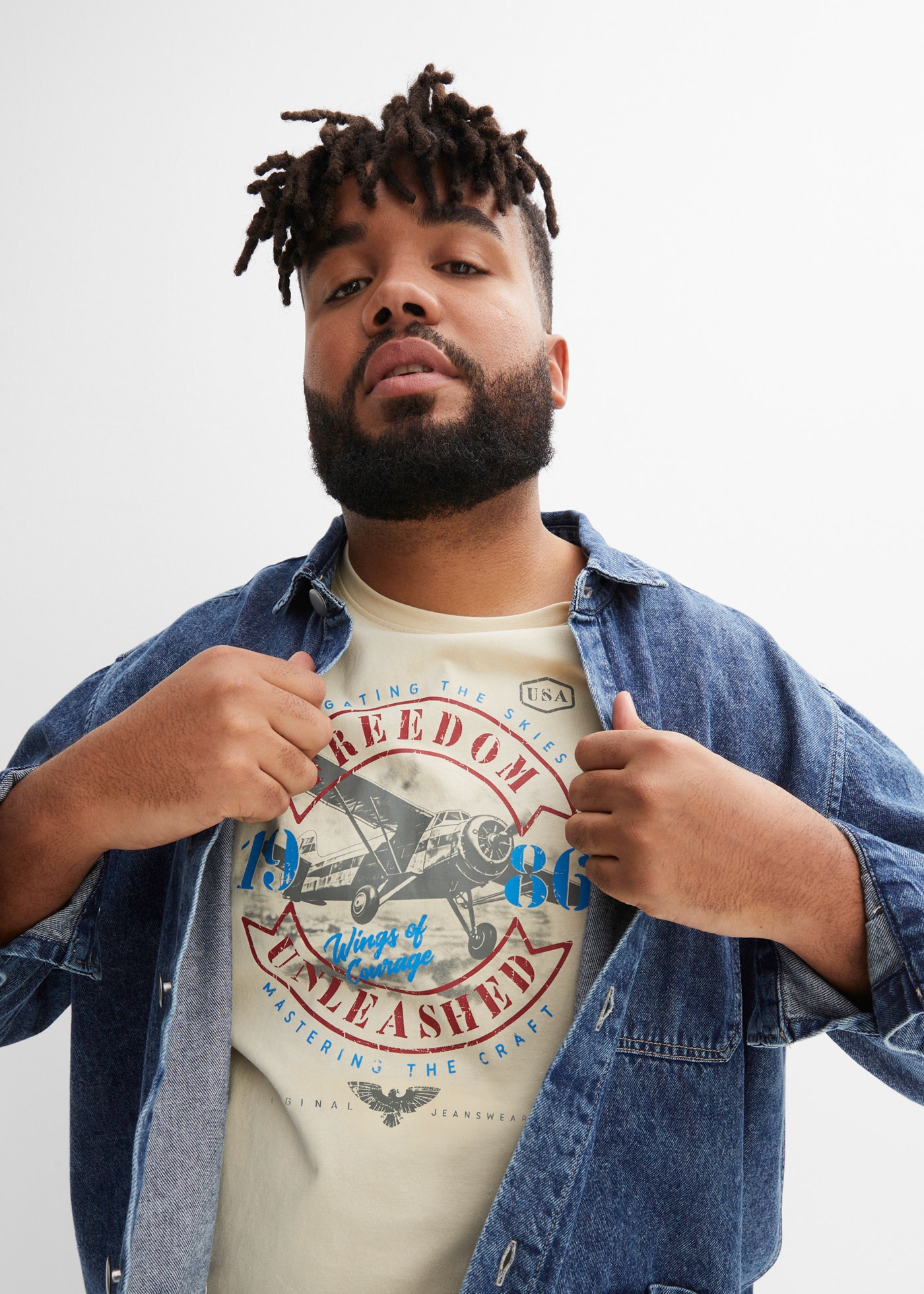 bonprix T-Shirt »T-Shirt aus reiner Baumwolle« T-Shirt aus reiner Baumwolle