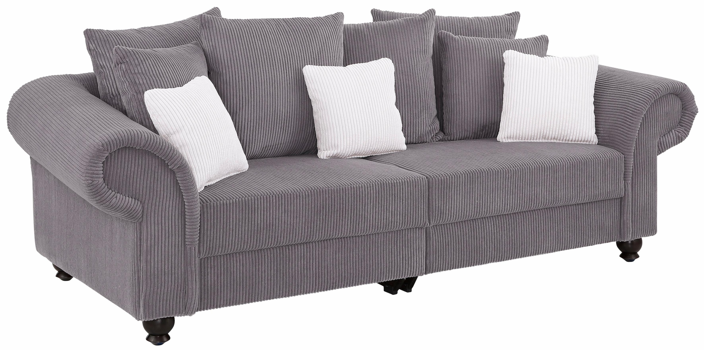 Home affaire Big-Sofa »King Henry Mega Sofa, viel Platz, Breite 242cm, Federkern«, in legerer Polsterung und vielen losen Kissen