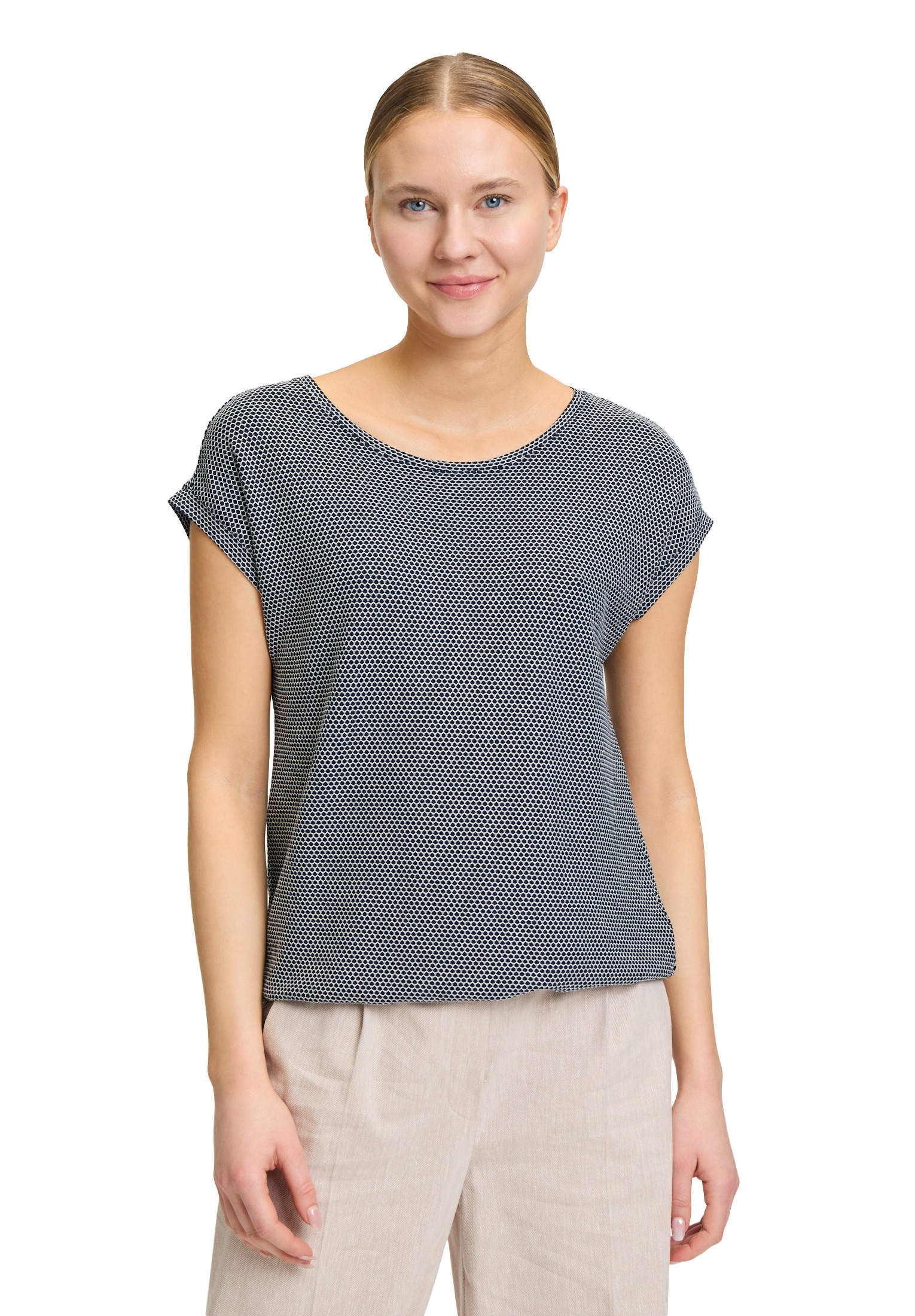 Betty&Co Kurzarmshirt »Casual-Shirt mit Struktur«