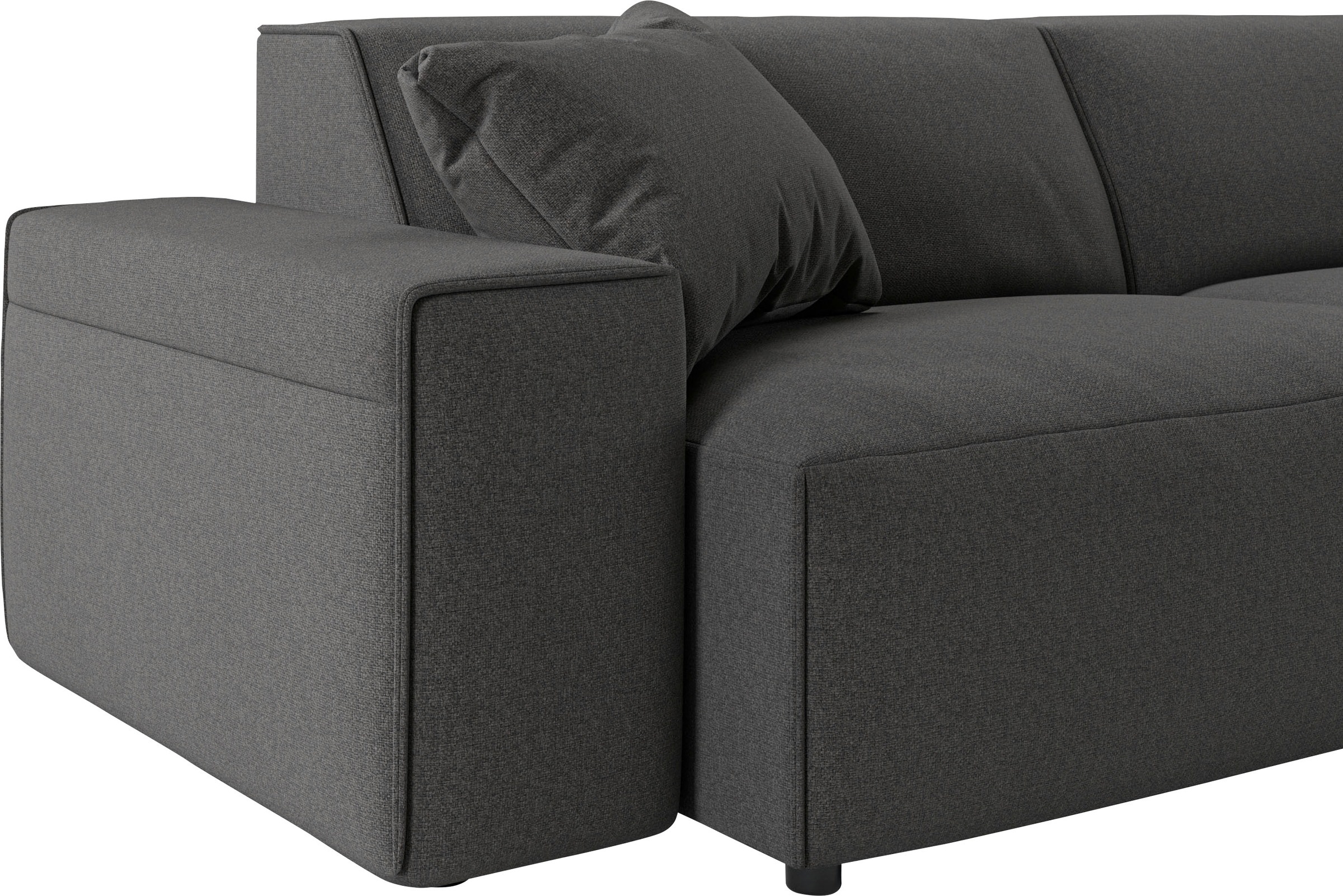 andas Ecksofa »Glimminge L-Form auch in Breitcord, Feincord + Easy care-Bezug,«, Breite 264, Zierkissen