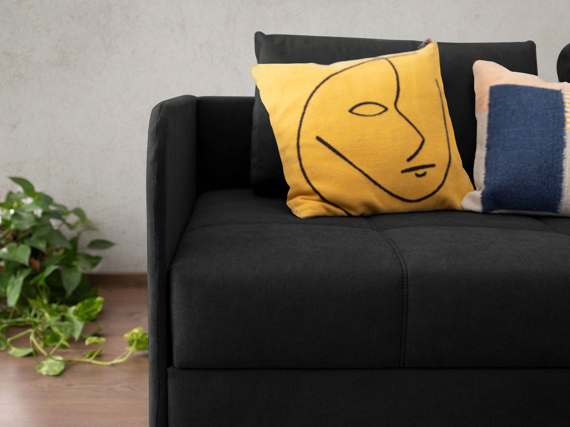 alina Schlafsofa »Marla« inkl. Stauraum & 2 Rückenkissen, Armlehne wahlweise links oder rechts