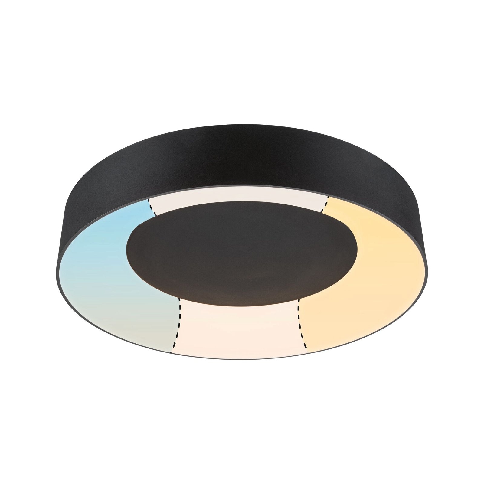 Paulmann LED Deckenleuchte »Casca IP44 White Switch 2100lm 230V 23W Schwarz matt«, 1 flammig