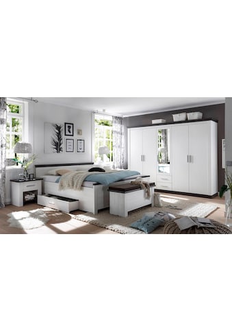 Home affaire Schlafzimmer-Set »Siena«, (Set, 4 St.), 5trg. Kleiderschrank, Bett 180... kaufen