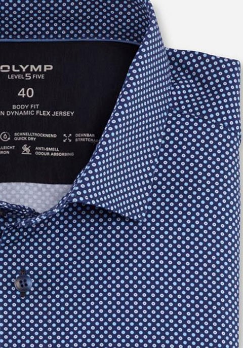 OLYMP Kurzarmhemd »Level 5«, in 24/7 Dynamic Flex Jersey
