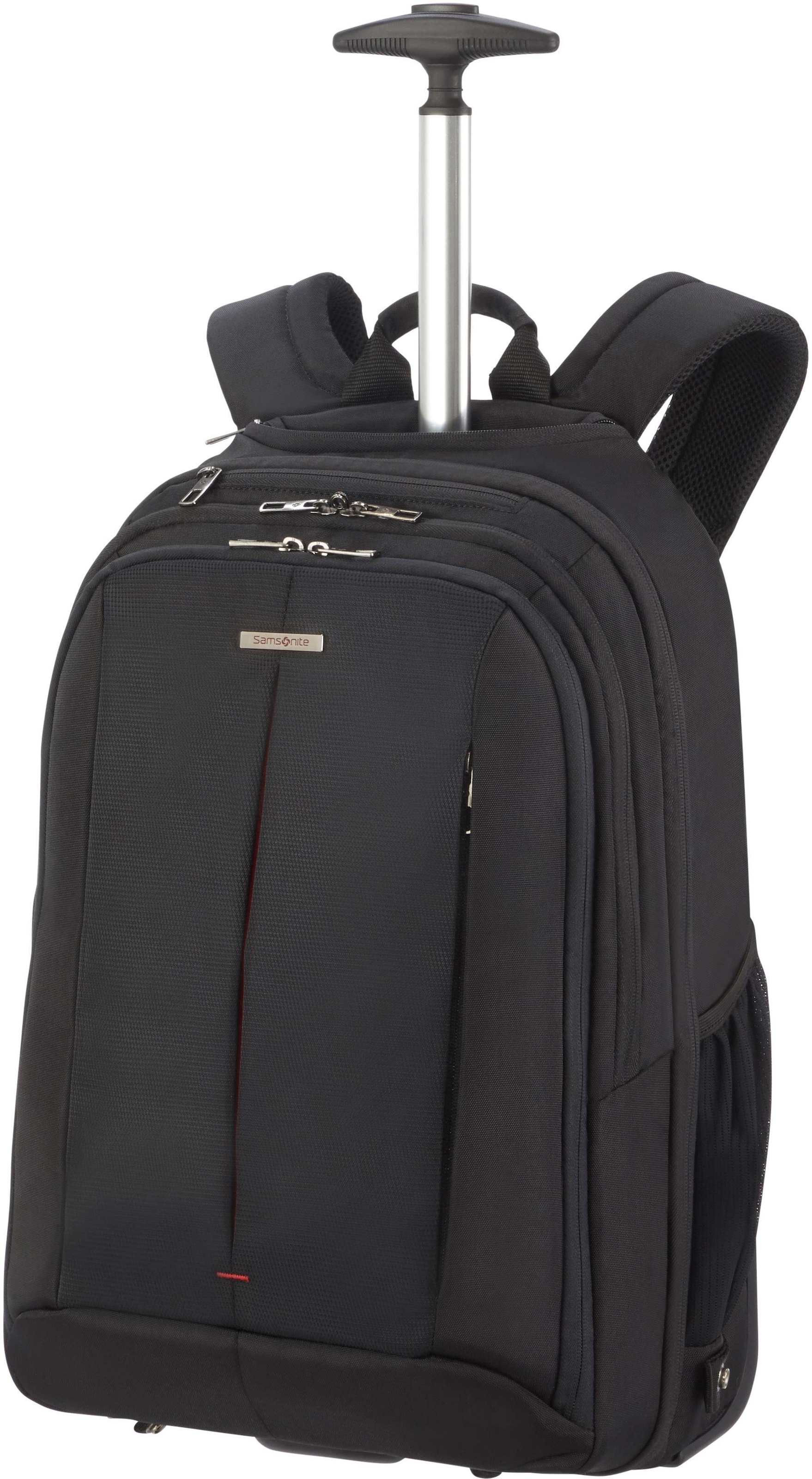 Samsonite Laptoprucksack »Guardit 2.0, black, mit 2 Rollen und Trolleyfunktion«, Reisekoffer Trolley Aufgabegepäck TSA-Zahlenschloss