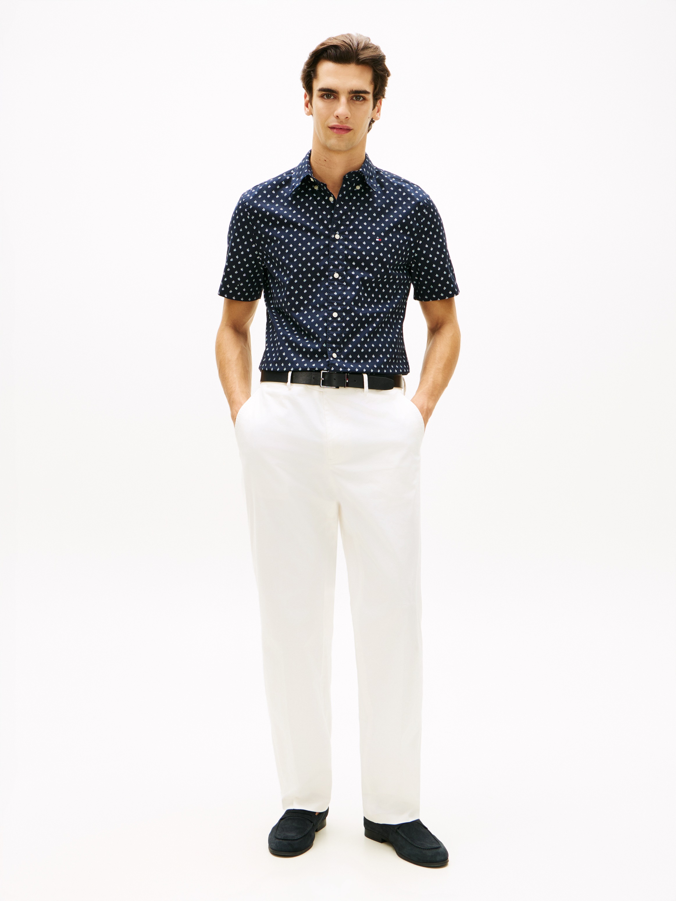 Tommy Hilfiger Kurzarmhemd »FLEX POPLIN PRINT Regular Fit«