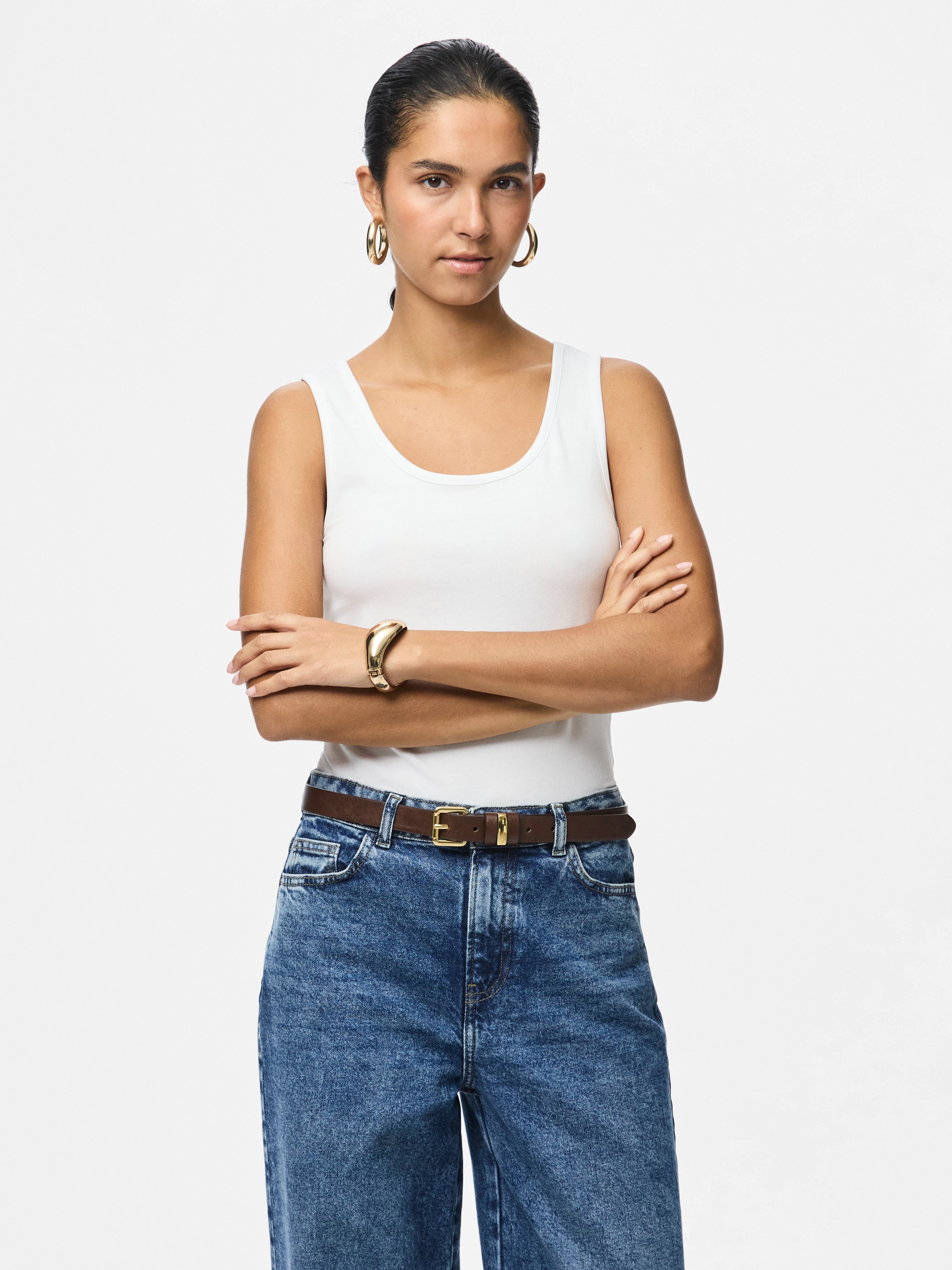 pieces Tanktop »PCAMELIA TANK TOP 2-PACK JRS NOOS BC« 2er-Pack,  mit klassischen Farben