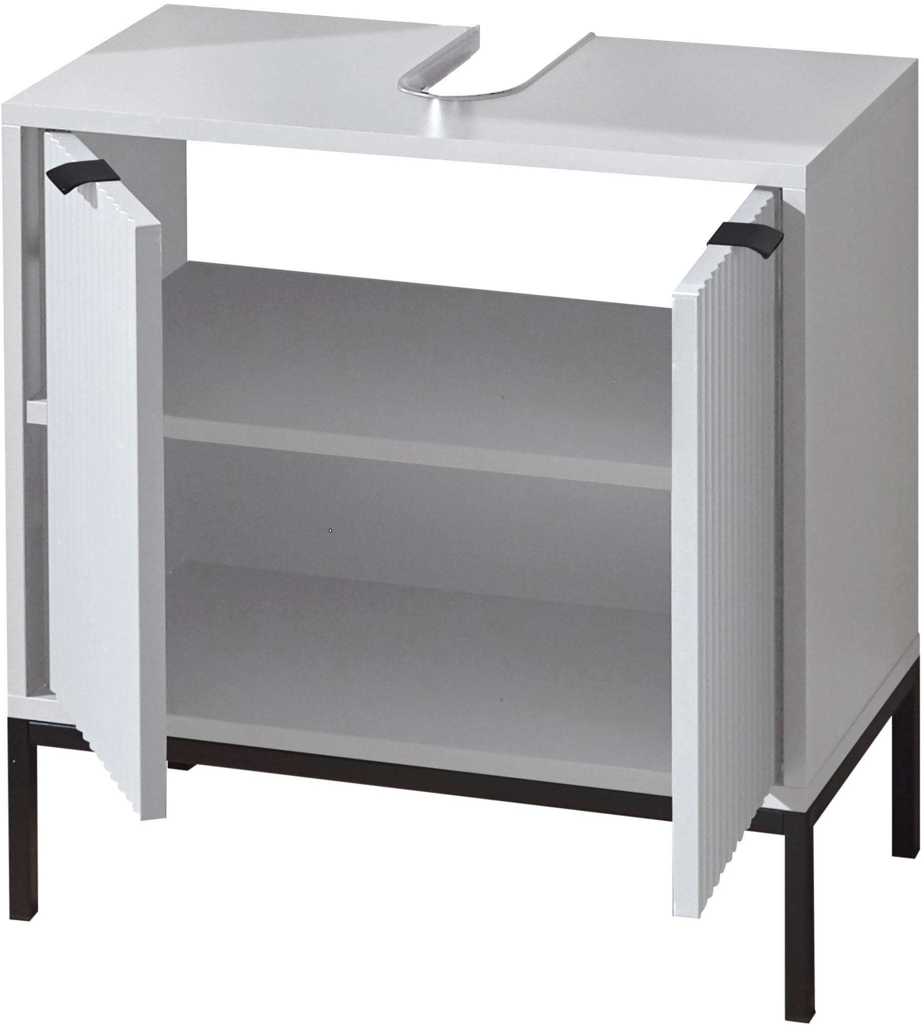 BASIC by Balculina Waschbeckenunterschrank »Lucera Waschbeckenunterschrank, Badezimmerschrank BxHxT 60x60x32«, (1 St.), Breite 60 cm, Tür L/R montierbar