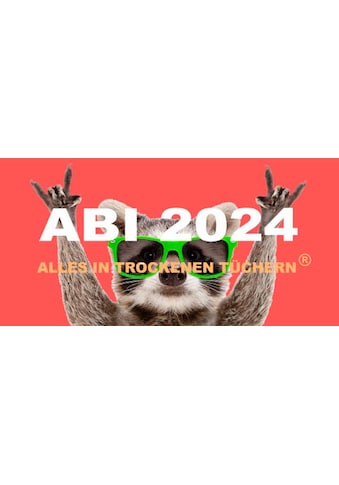 Strandtuch »ABI 2024«, (1 St.), 75x150 cm, "ABI 2024-Alles in trockenen Tüchern", Velours