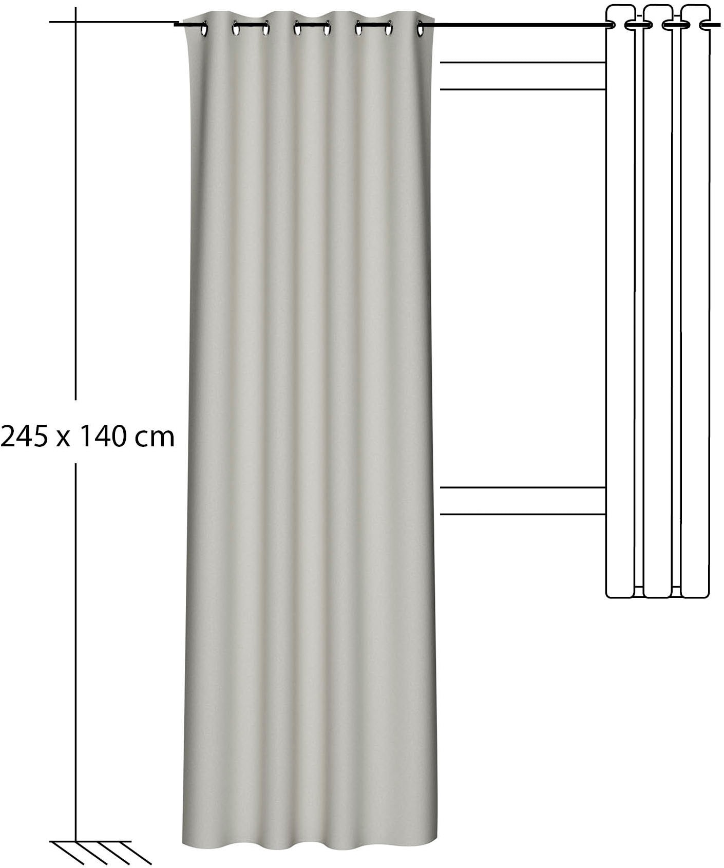 HOMING Vorhang »Bahamas« Ösen 1 Stk. tlg. Fertigschal