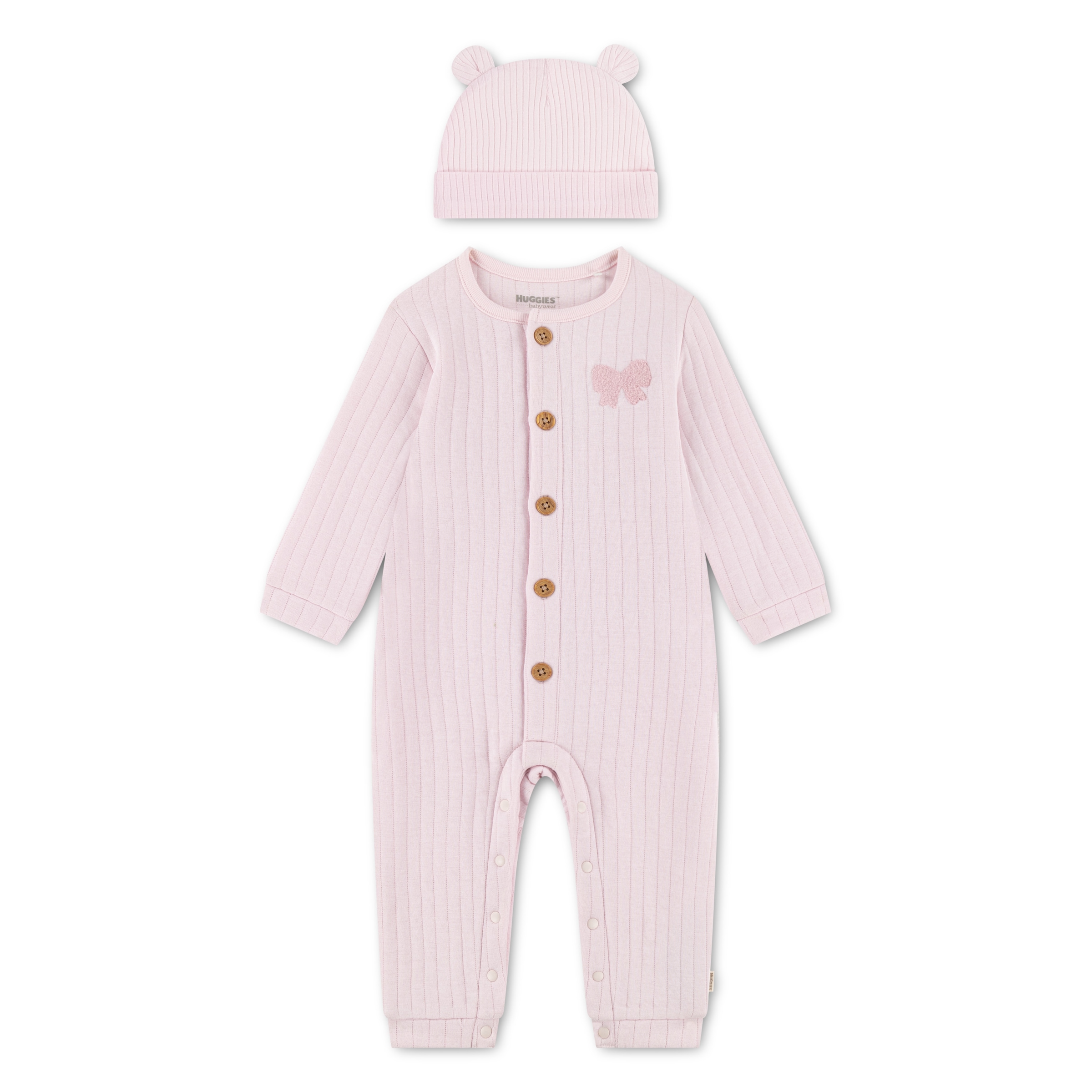 HUGGIES babywear Neugeborenen-Geschenkset »HUGB COVERALL ATTACHMENT« Set, 2 mit passendem Mützchen
