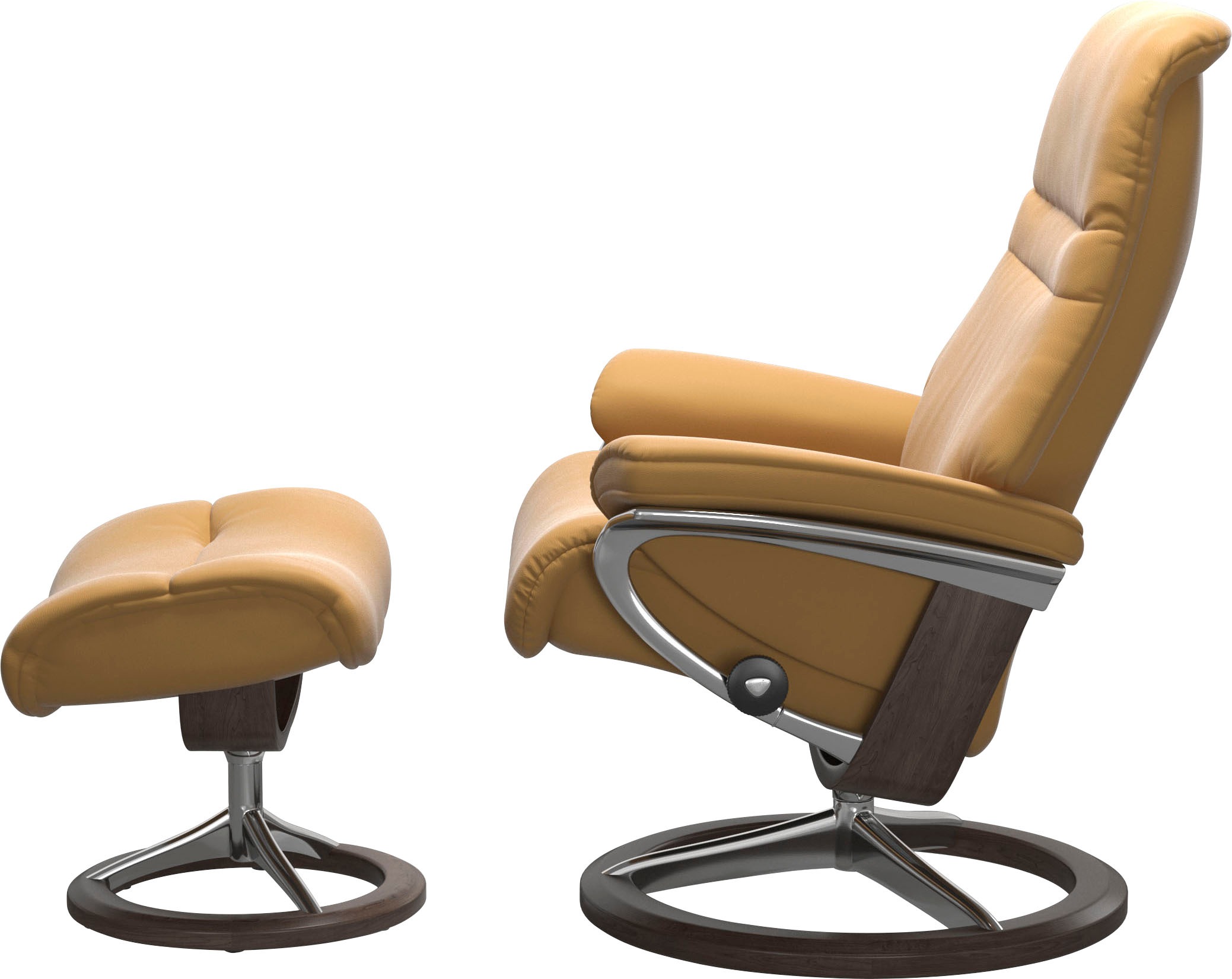Stressless® Relaxsessel »Sunrise«, (Set, Relaxsessel mit Hocker), mit Signature Base, Größe S, Gestell Wenge