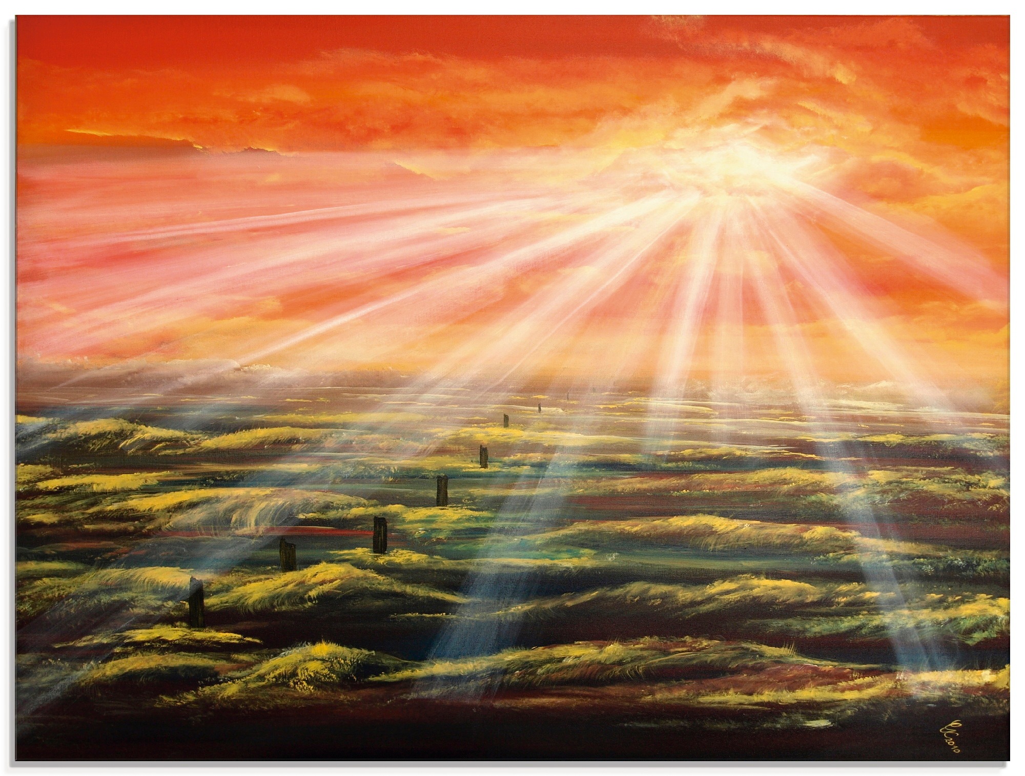 Artland Glasbild »Das Licht«, Felder, (1 St.)