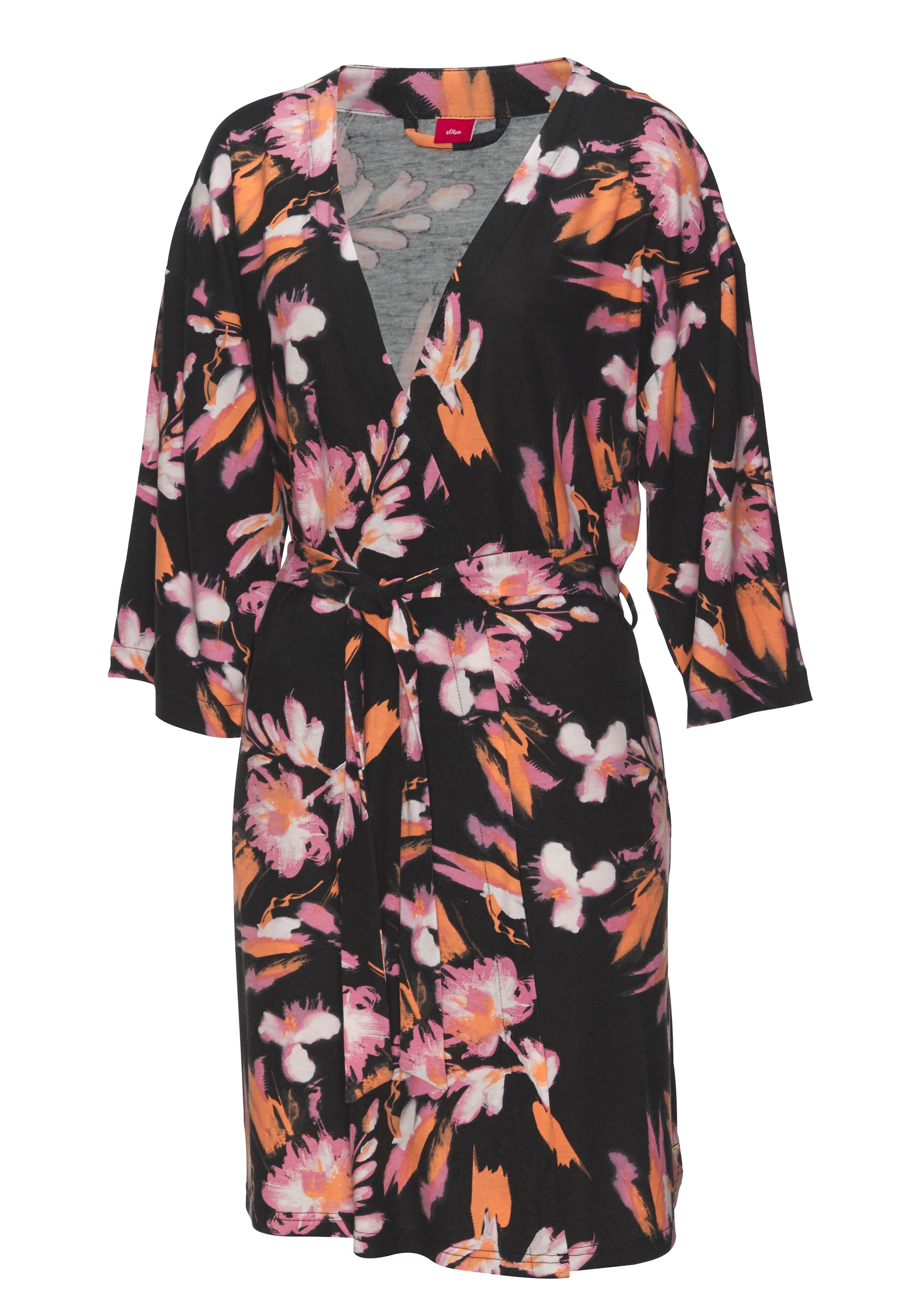 s.Oliver Kimono, mit Blumen-Druck