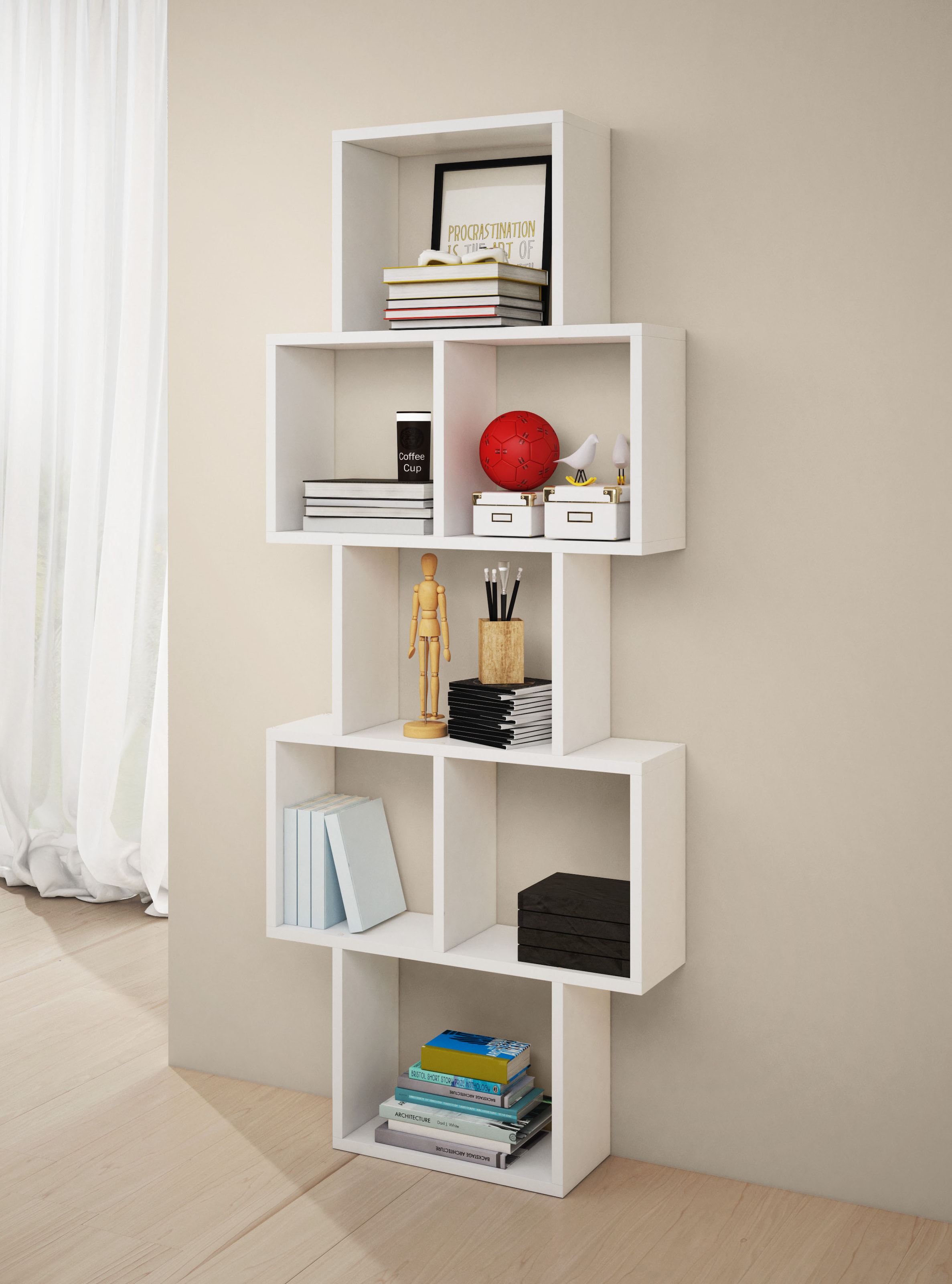 INOSIGN Wandboard »Wandregal Trio 001«, (1 St.), Stell- oder Hängeregal, 10 offene Fächer, flexibel montierbar