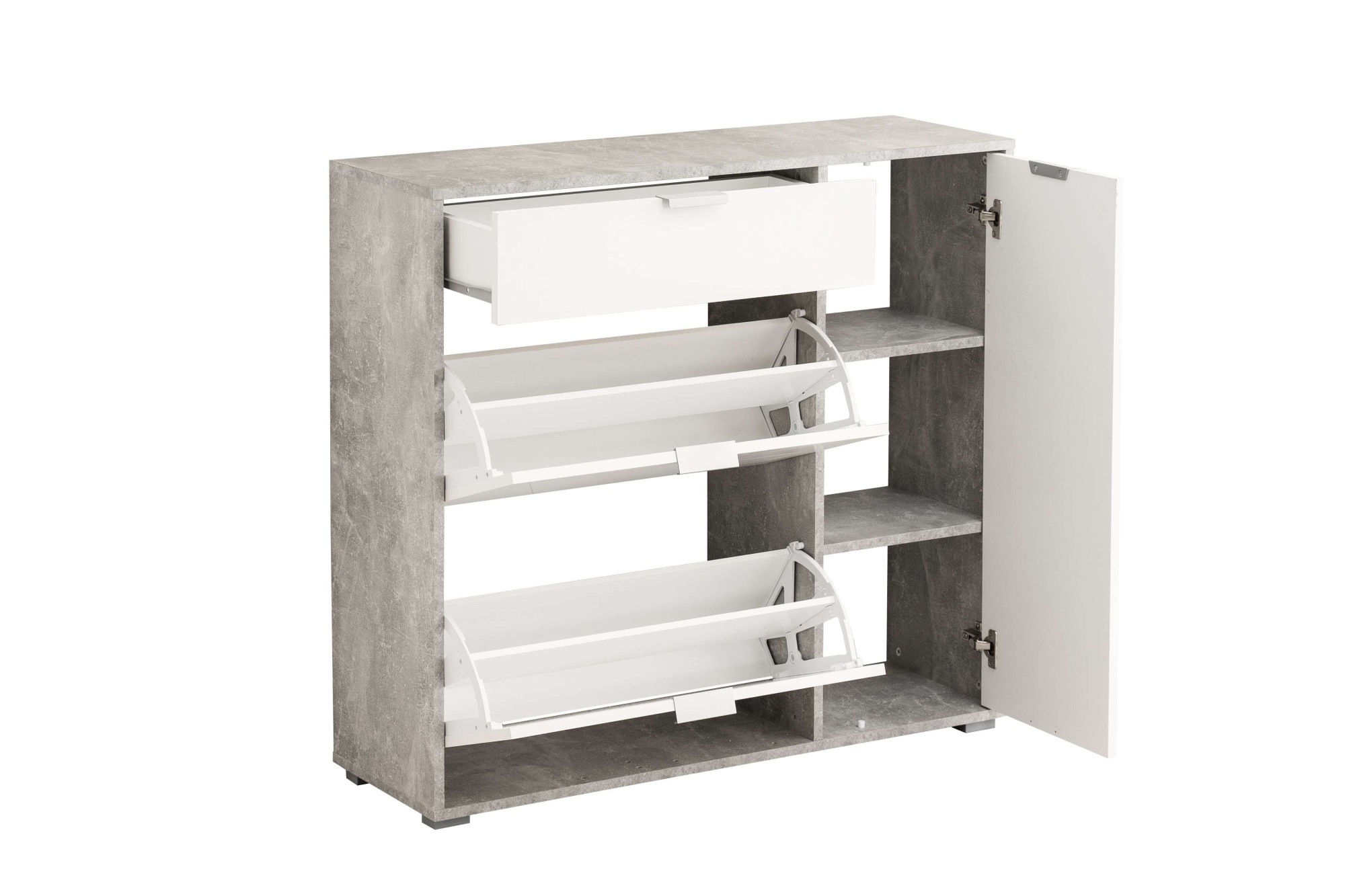 INOSIGN Schuhschrank »Arco 2, Schuhkommode, Schuhregal, Breite 102 cm« 2 Klappen mit Doppelschuhtrommeln, mit Schublade, in modernen Farben