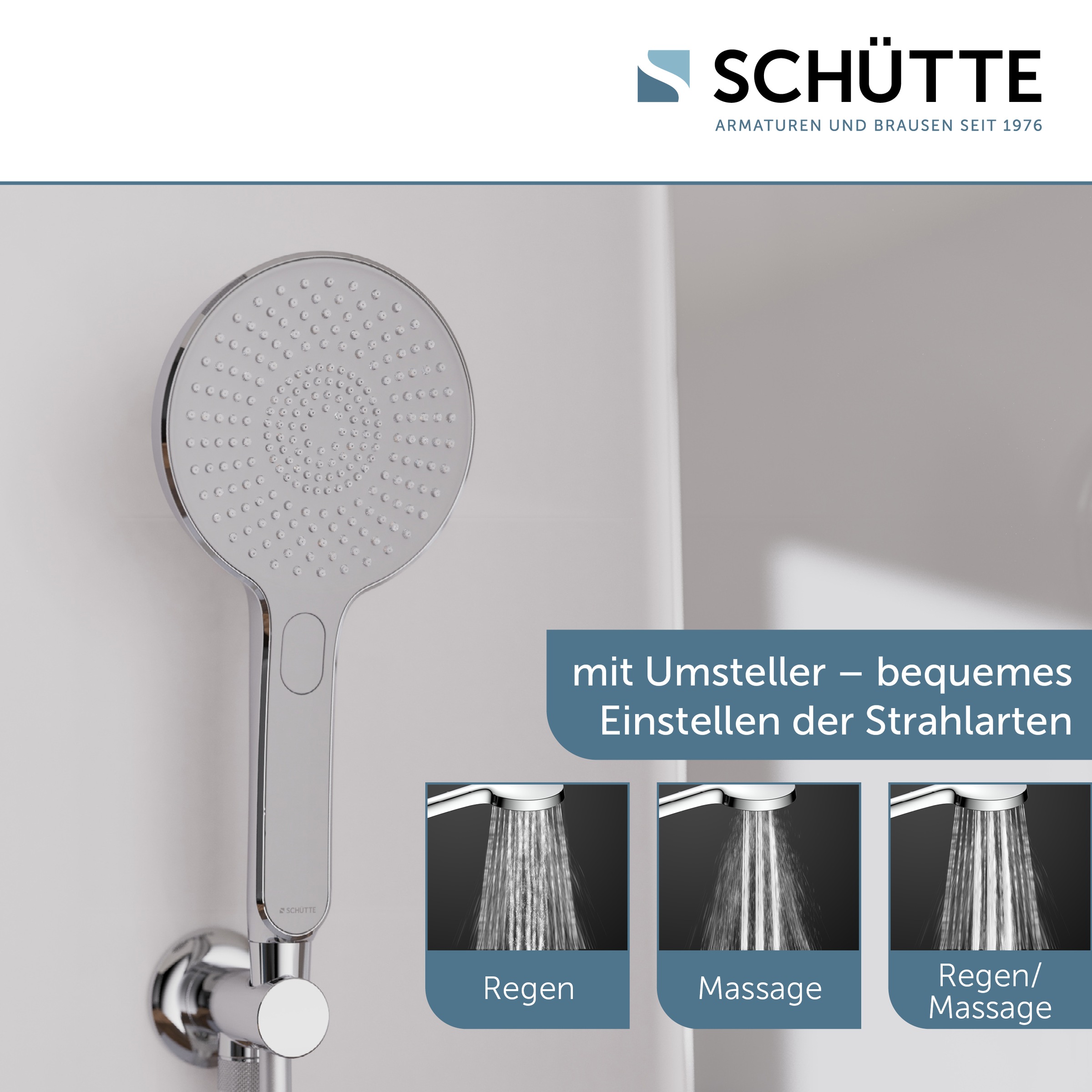 Schütte Brausegarnitur »AQUADOT«, Überkopfbrauseset mit digitalem Duschsystem