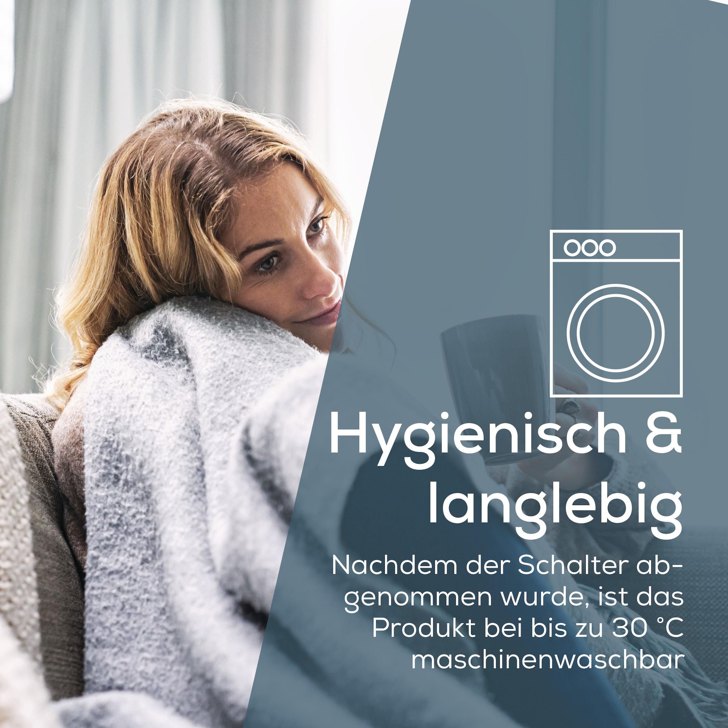 BEURER Heizdecke »HD 75 Cosy Dark-Grey, elektrische Wärmedecke zum Einkuscheln« Mit 6 Temperaturstufen, Abschaltautomatik, maschinenwaschbar