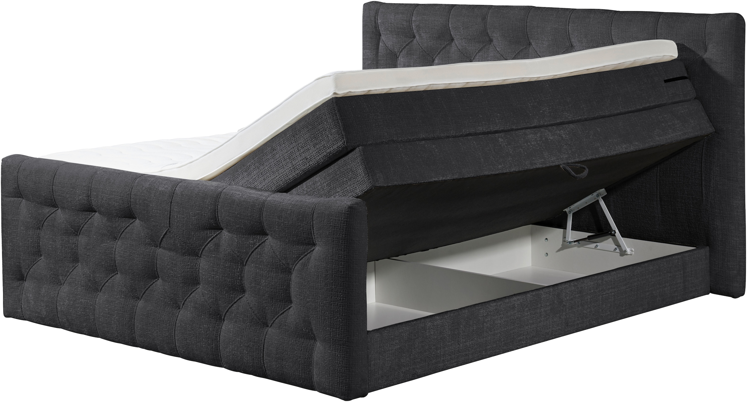 ED EXCITING DESIGN Boxspringbett »"Cashfield", OTTOs Choice! Topseller inkl. zwei Bettkästen & Topper«, erhältlich in den Größen 160x200cm und 180x200cm