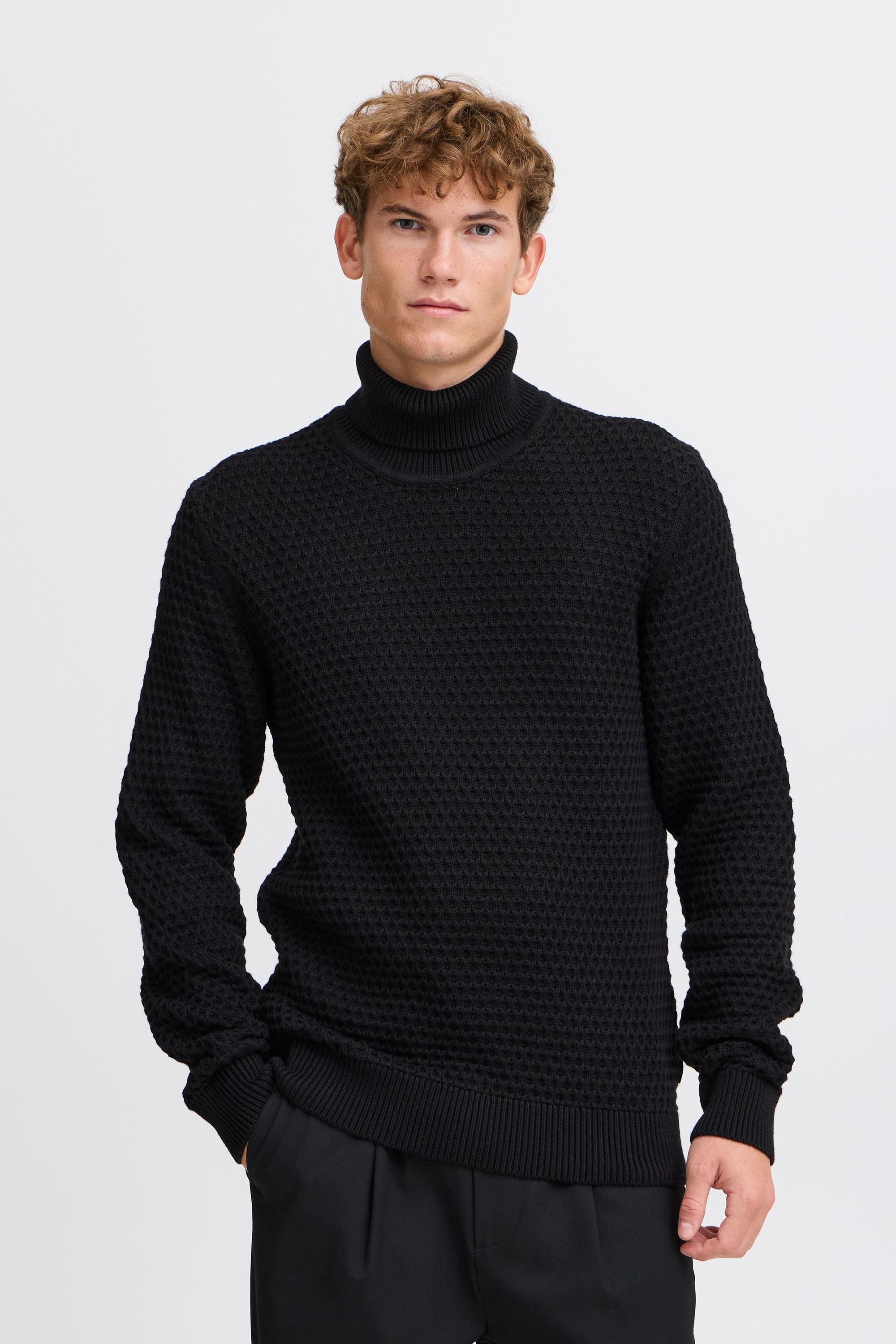 Casual Friday Strickfleece-Pullover »Strickpullover CFKARL structured roll neck knit«