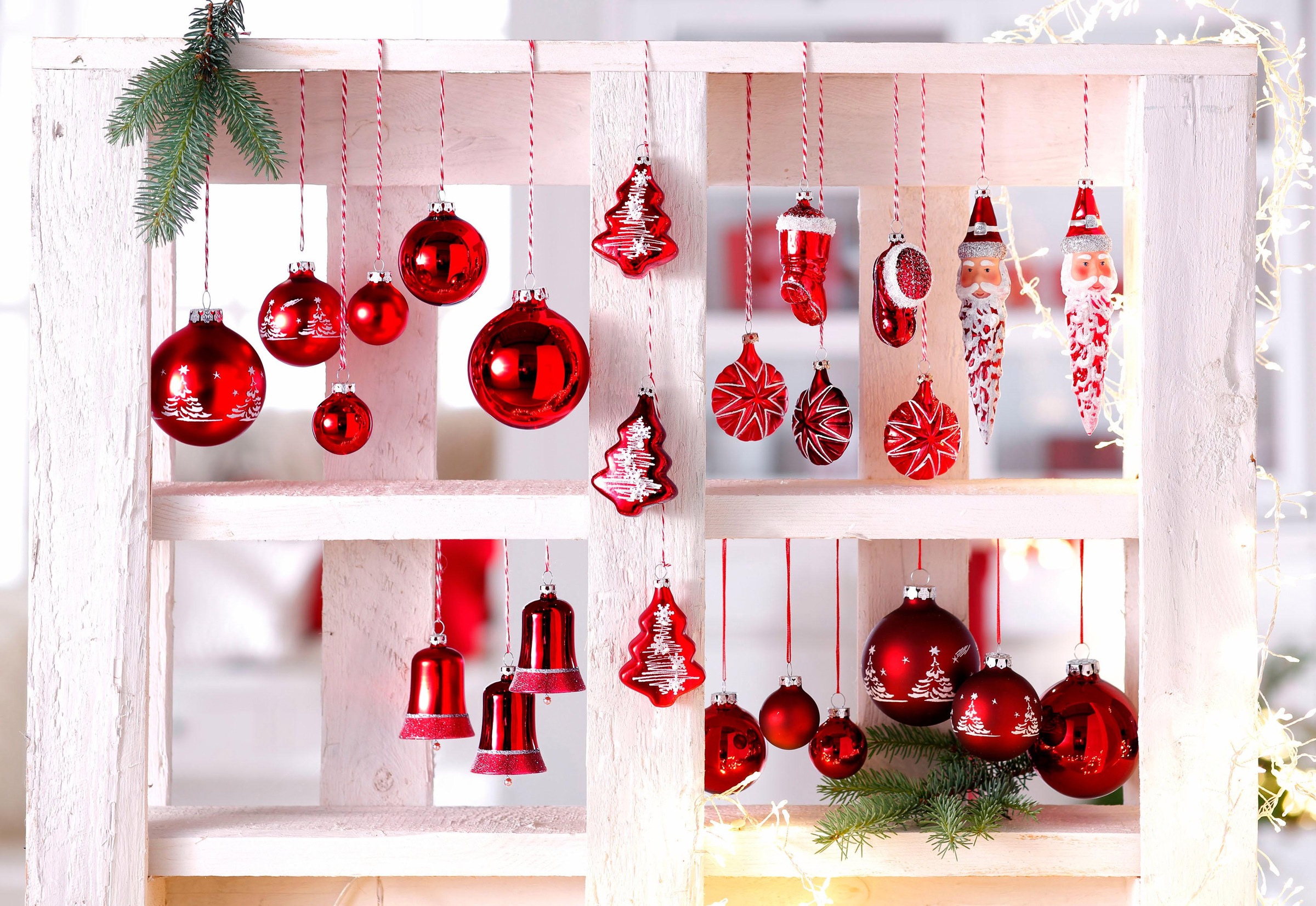 Christbaumkugeln kaufen Weihnachtsdeko handdekoriert 30 rot, Glas«, my OTTO mundgeblasen home St.), Christbaumschmuck, und »Advent, bei Weihnachtsbaumkugel (Set,