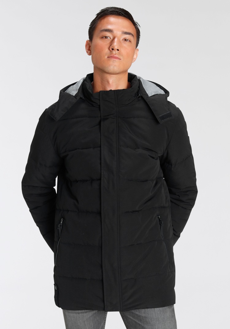 Steppjacke »"Sandviken"«, mit Kapuze, mit kontrastfarbener, abnehmbarer Innenkapuze