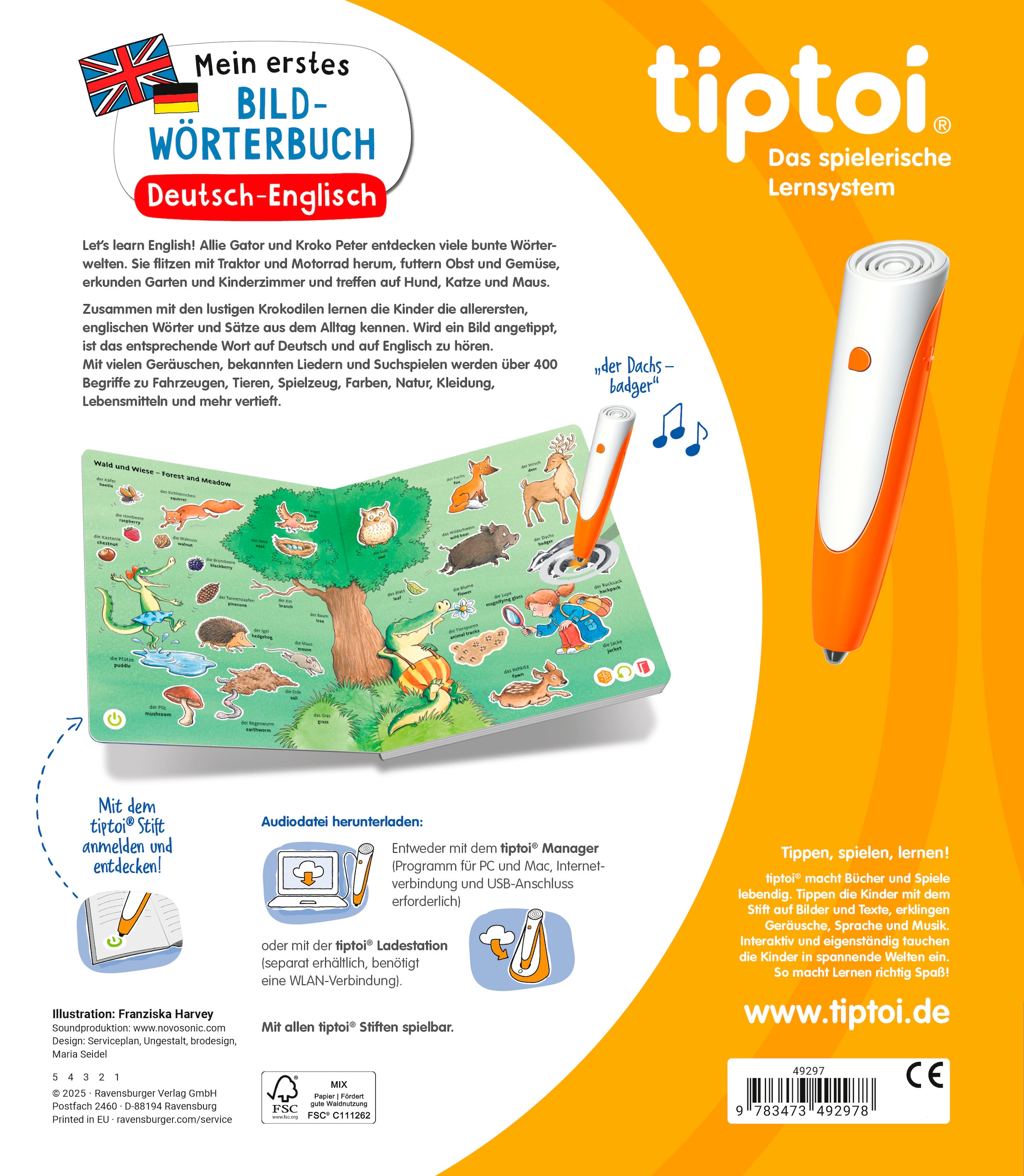 Ravensburger Buch »tiptoi® - Mein erstes Bild-Wörterbuch Deutsch-Englisch«, Made in Europe