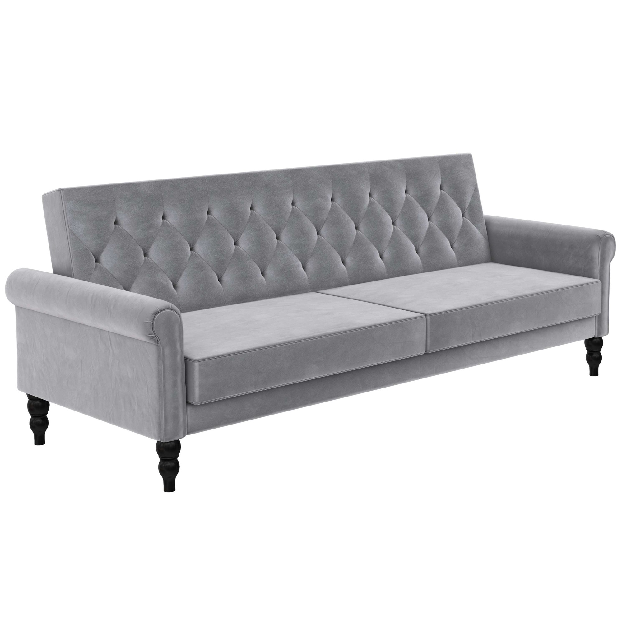 Dorel Home 3-Sitzer »Tyne«, Schlafsofa 222 cm, Bettfunktion (110/190cm), pflegeleichter Velours