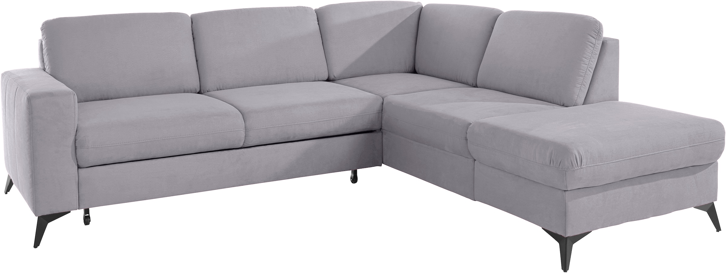 PLACES OF STYLE Ecksofa »Lolland L-Form« Wahlweise mit Bettfunktion und Stauraum, auch mit abwischbarem Bezug