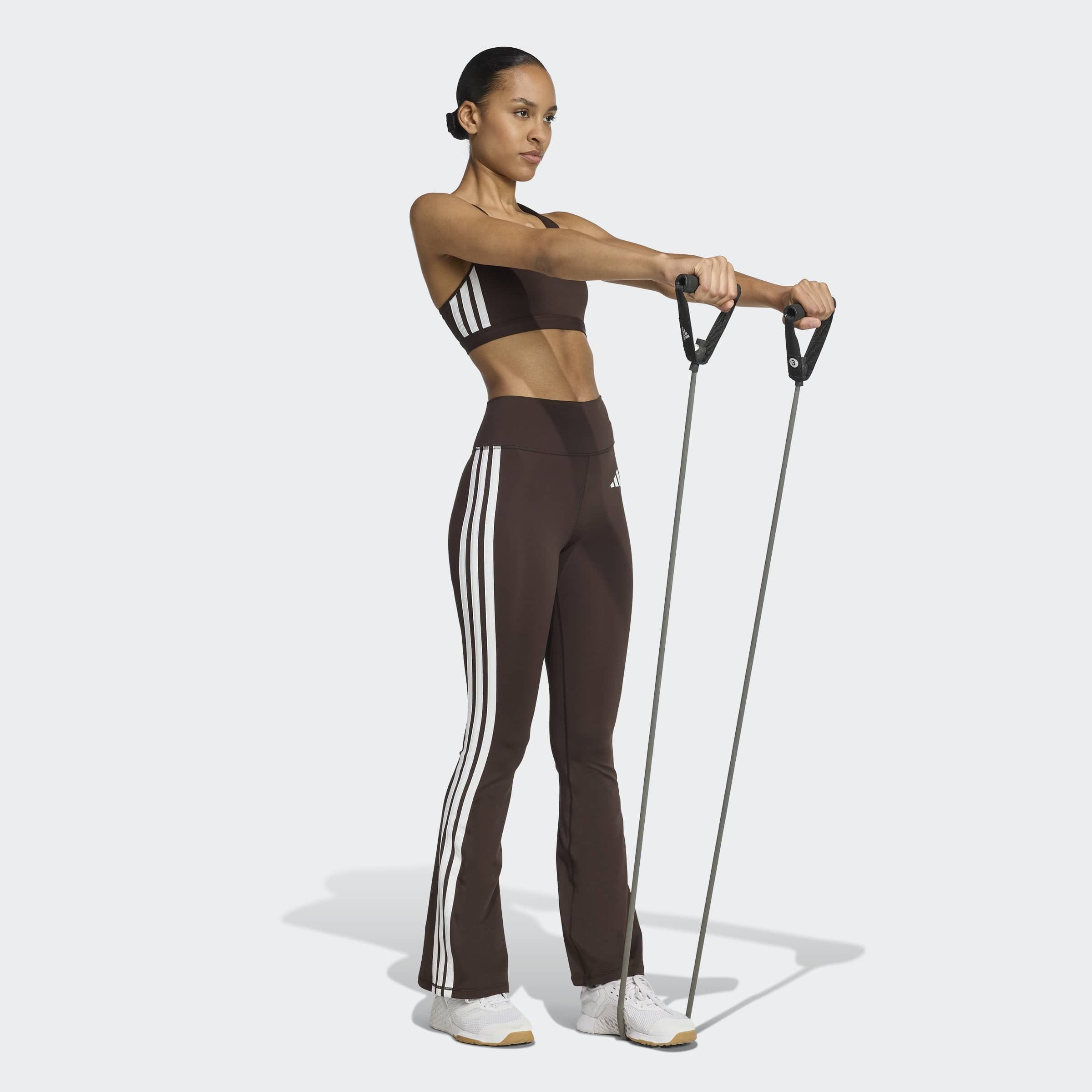 adidas Performance Trainingstights »OPTIME ESSENTIALS 3-STREIFEN FLARED LEGGINGS«  aus Polyester und Elasthan, mit climacool® Technologie