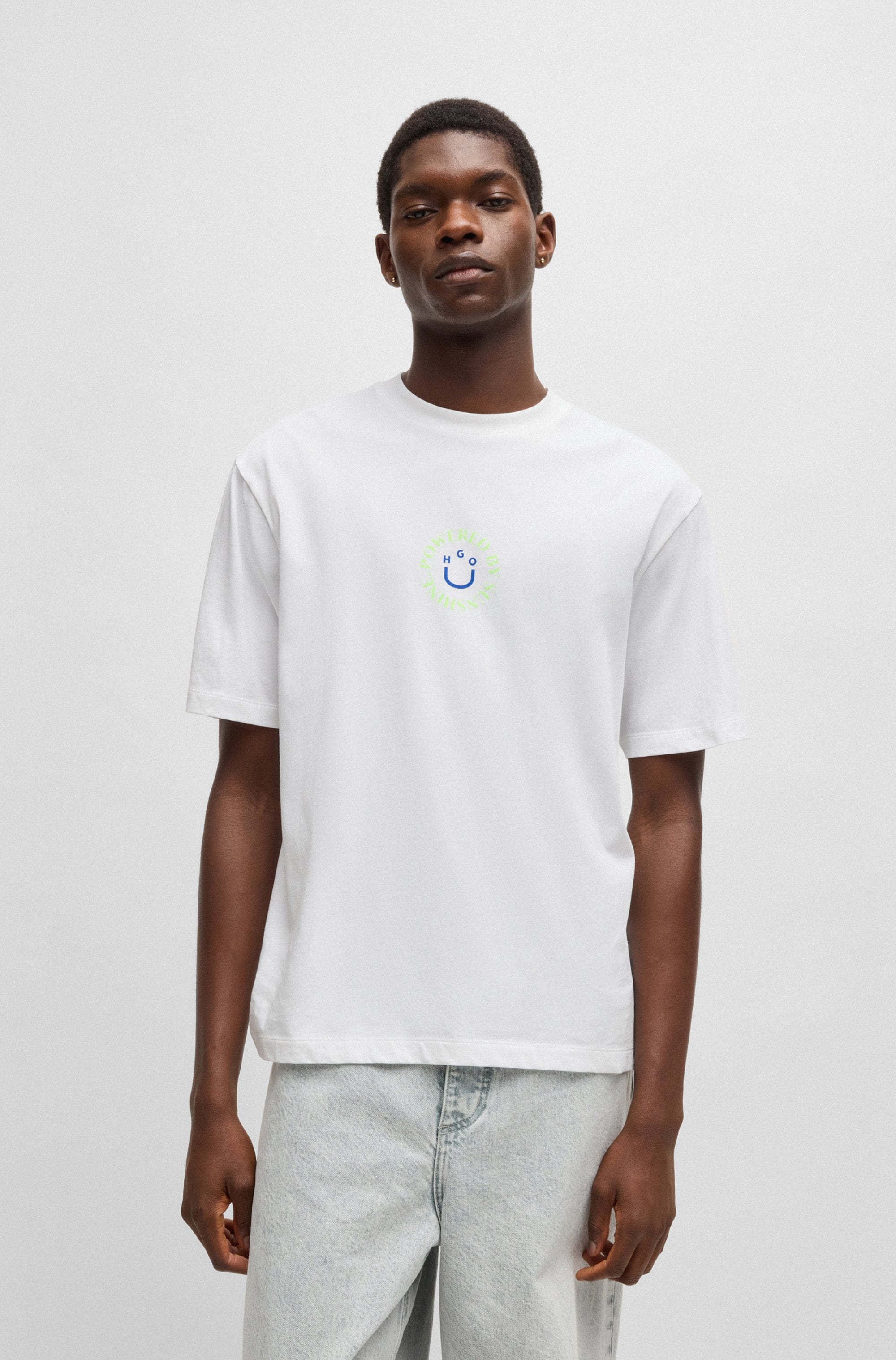 HUGO Blue T-Shirt »Napoka«, Unisex, mit Hugo-Rückendruck