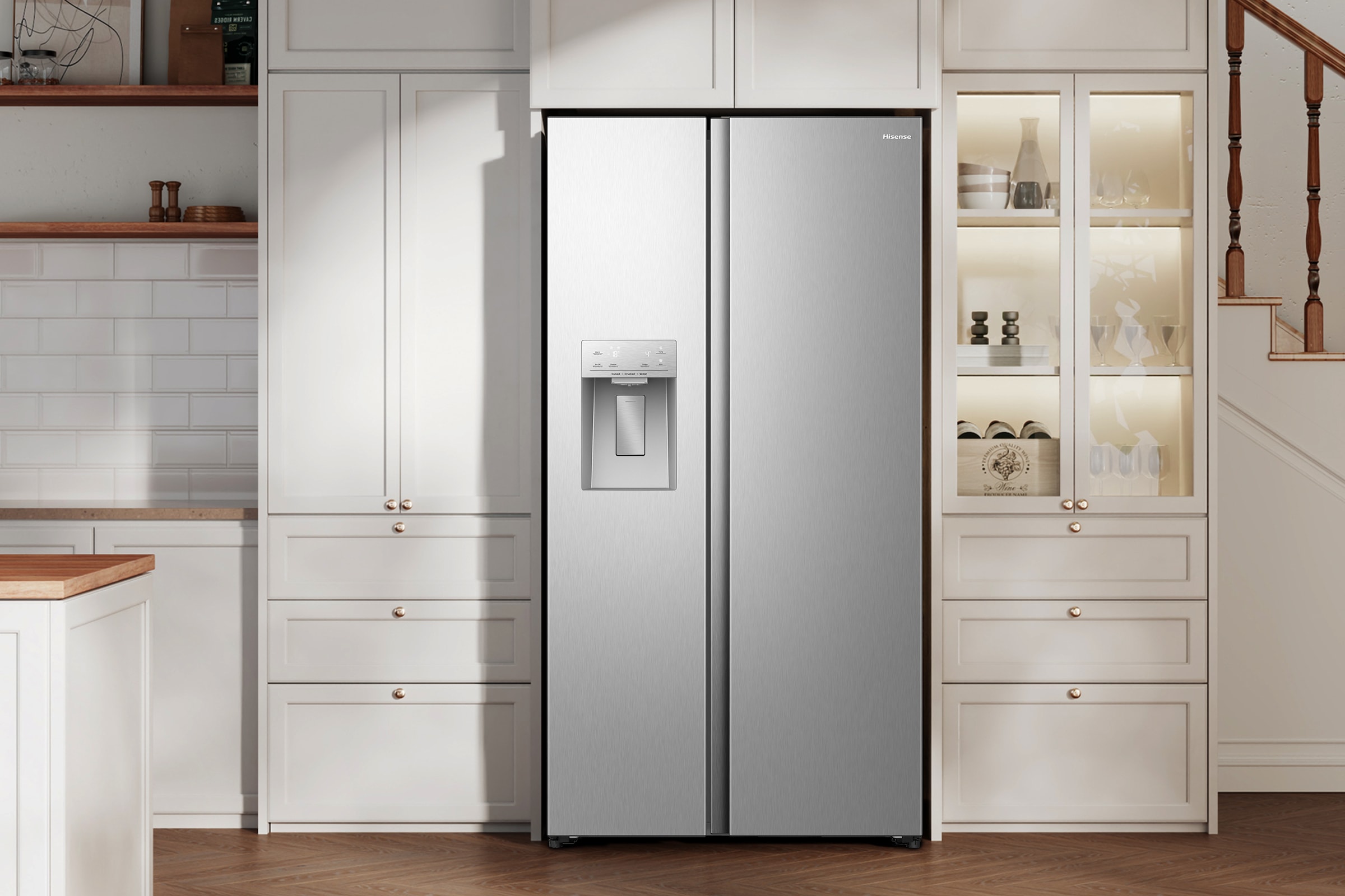 Hisense Side-by-Side »RS5P528STIE« 178,6 cm hoch 91,1 cm breit Wasser-& Eisspender