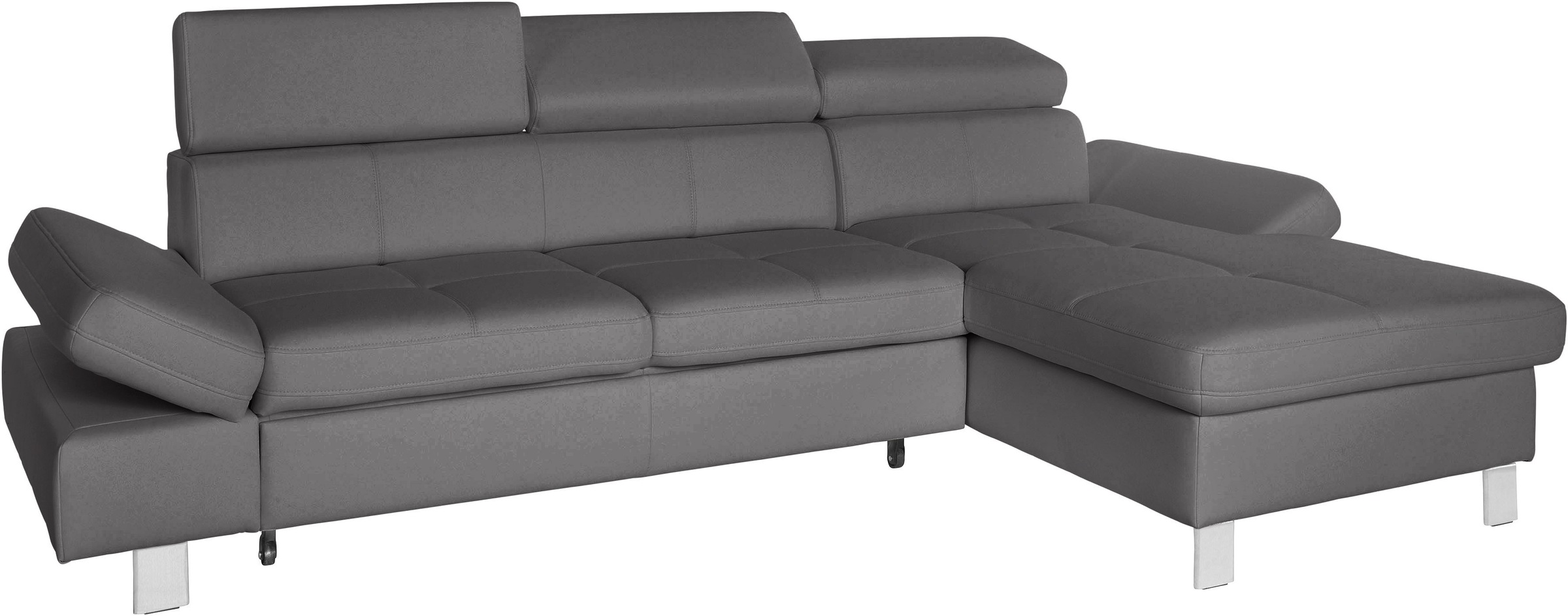 exxpo - sofa fashion Ecksofa »Fiji, hochwertige Detailverarbeitung im Sitz und Rücken, L-Form«, bequem durch Kopf- und Armteilverstellung, wahlweise mit Bettfunktion