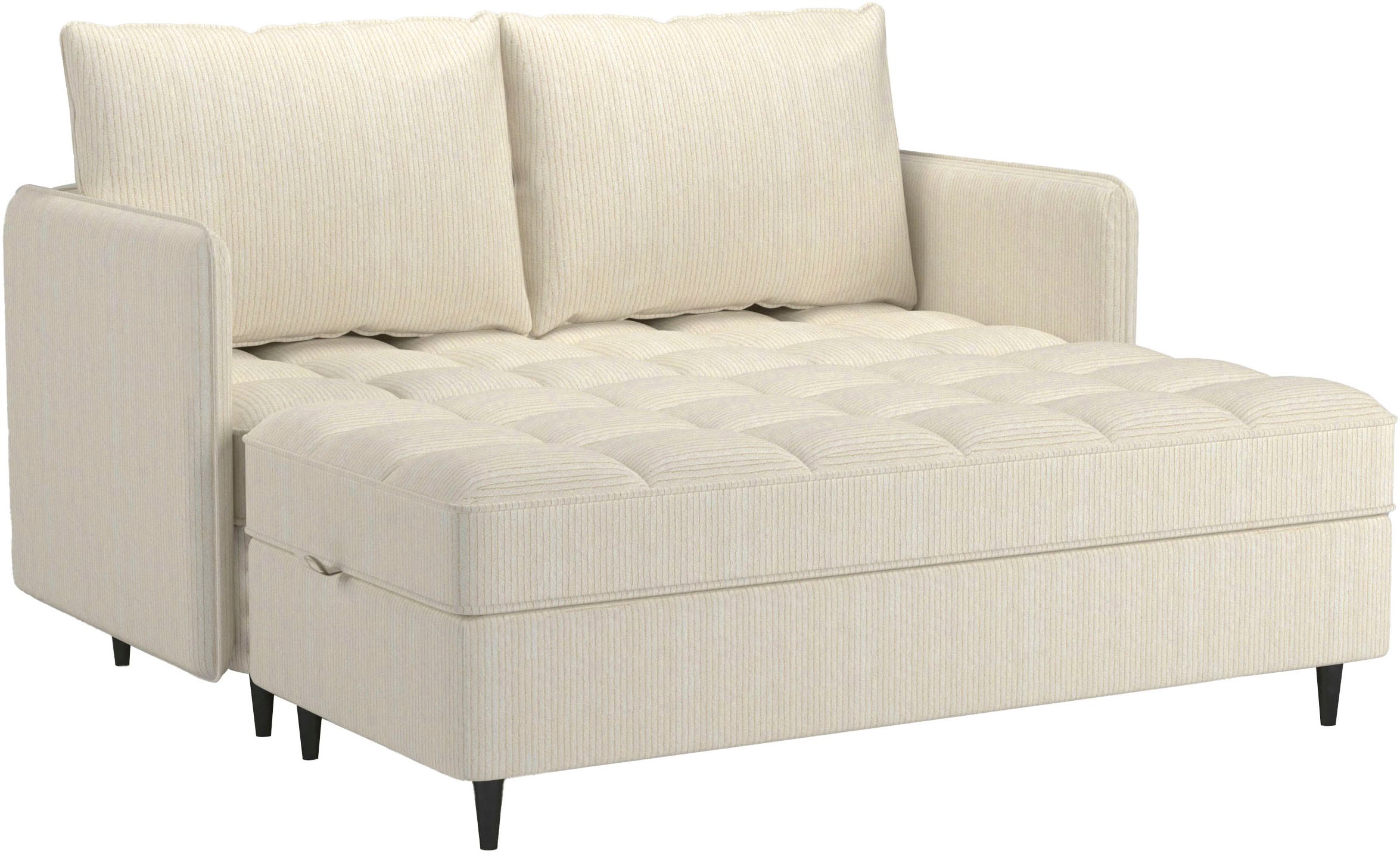 Dorel Home Ecksofa »LINDHUS, L-Form, verschiedene Stellvarianten, Loungesofa, Schlaf-Liege«, Wohnlandschaft, mit Recamiere, großer Bettkasten, Cord, Chenille