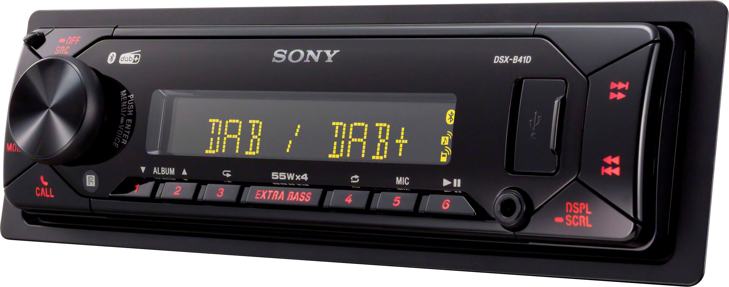 Sony Autoradio »DSXB41KIT«, (Bluetooth Digitalradio (DAB+)-FM-Tuner 55 W)