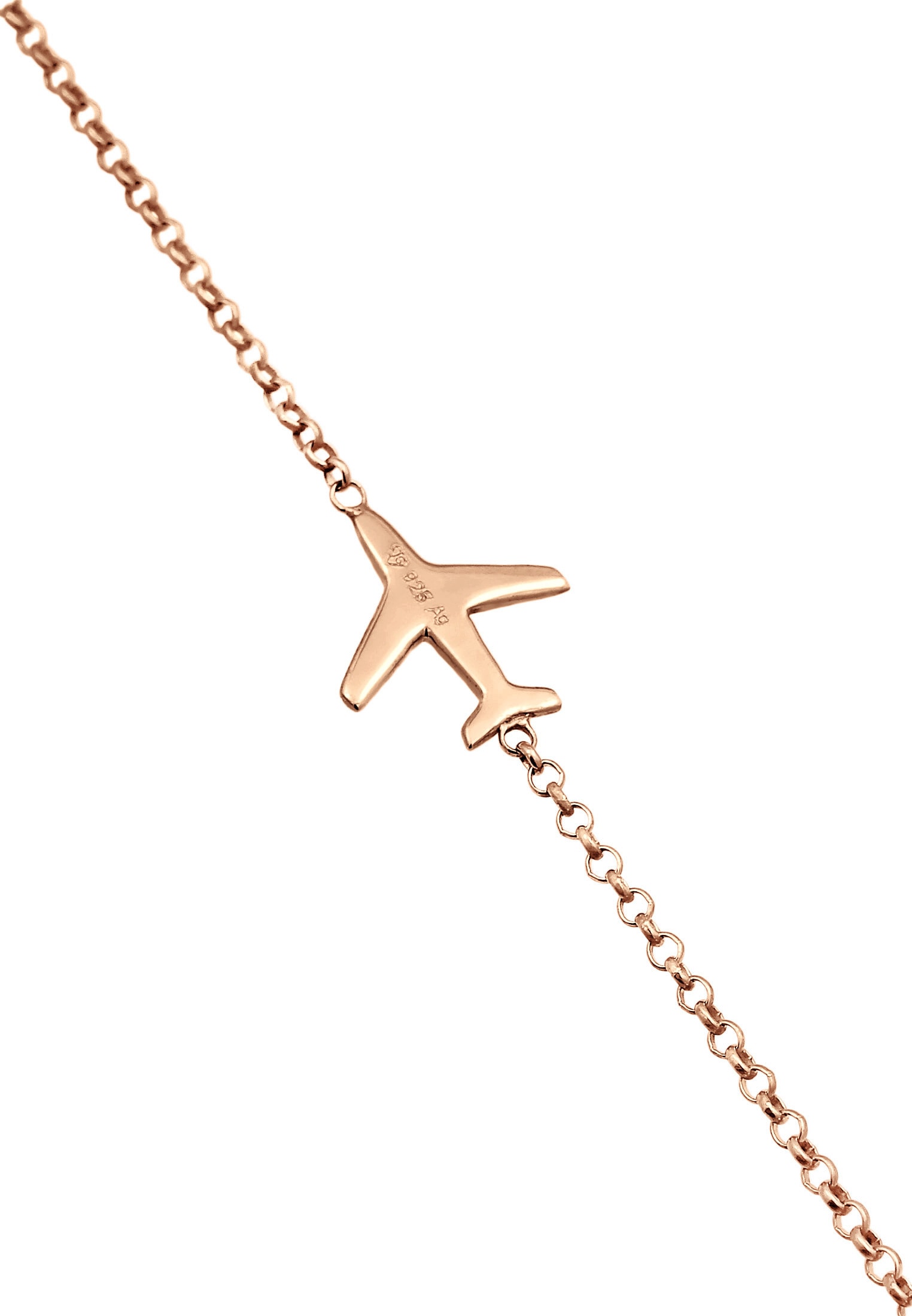 Elli Armkette »Armband Flugzeug Reise 925 Silber«