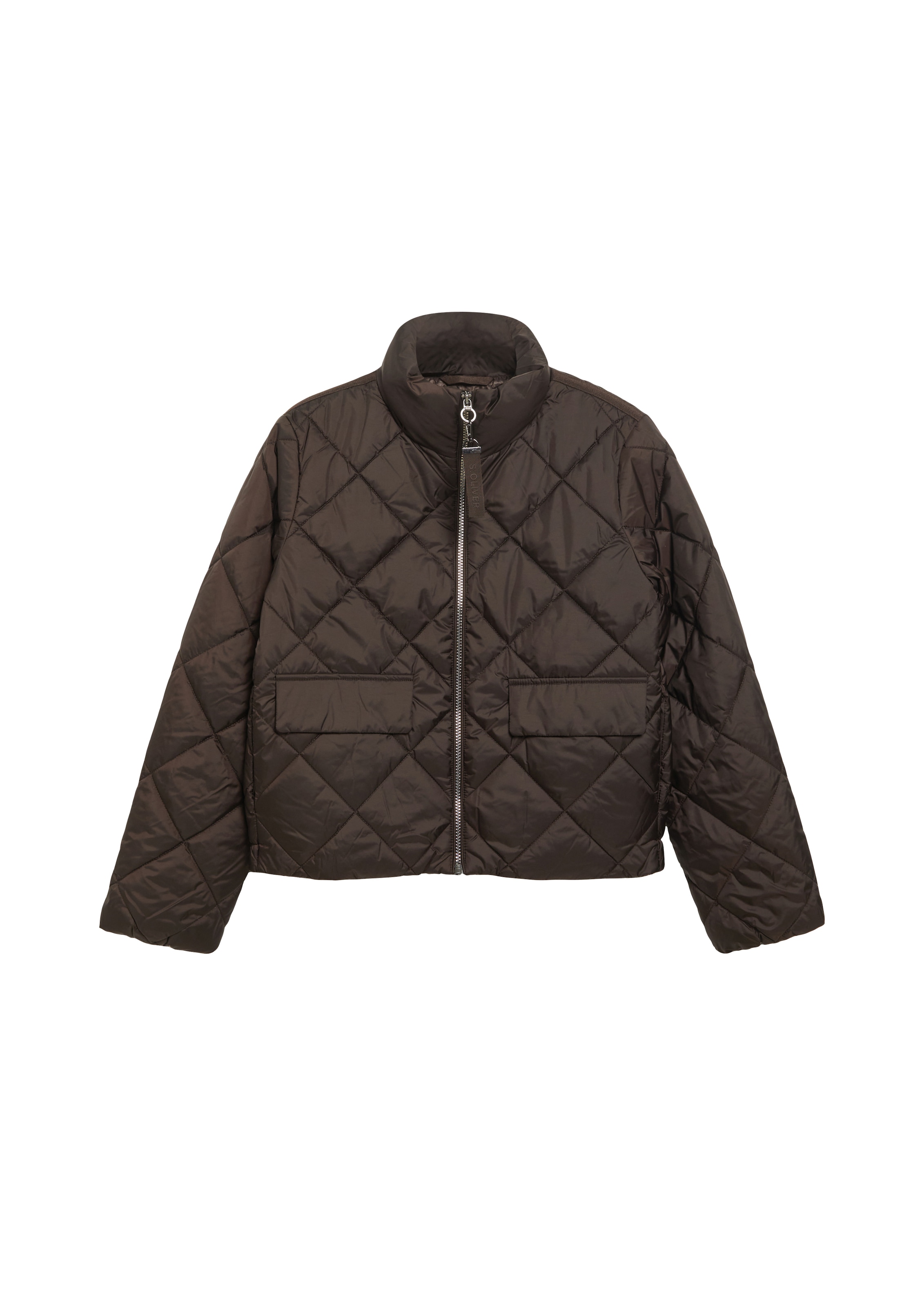 s.Oliver Steppjacke ohne Kapuze mit Stehkragen und Reißverschluss