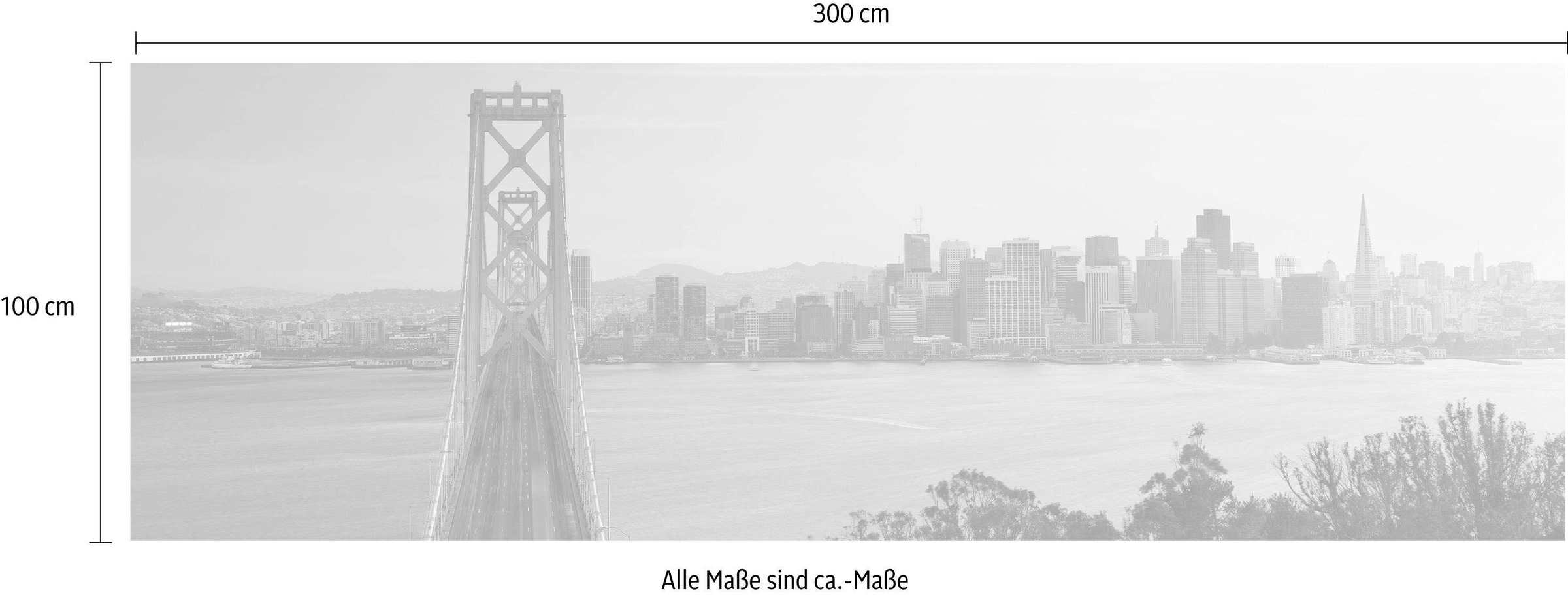 Komar Vliestapete »Digitaldruck Vlies -  California Dreaming - Größe 300 x 100 cm« bedruckt glatt Wohnzimmer, Schlafzimmer