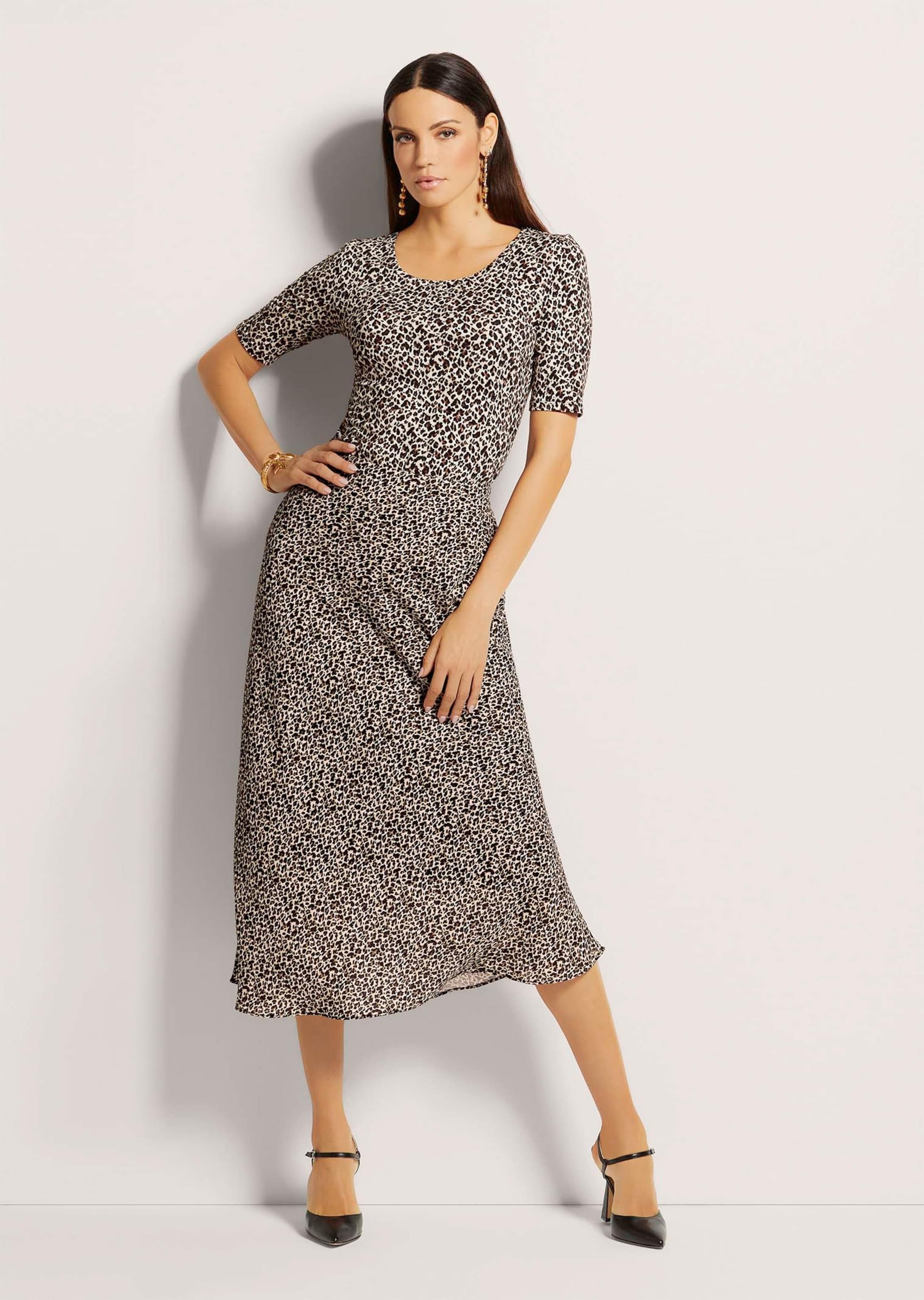 MADELEINE Midirock »Druckrock Langer Crêpe-Rock mit Unikat-Print«